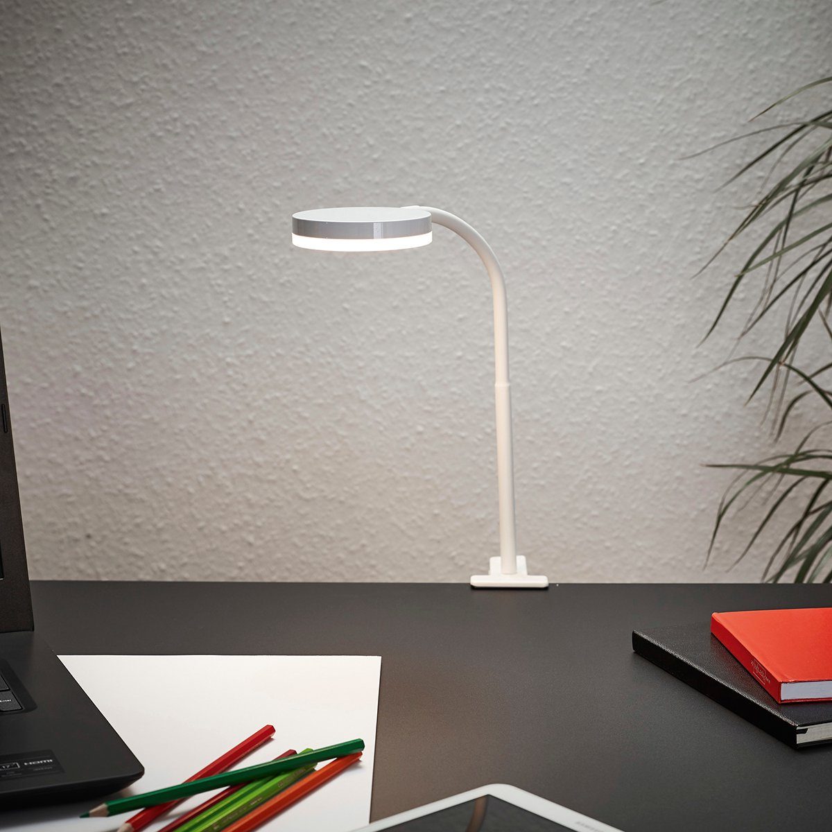 MeLiTec Tischleuchte LED-Klemmleuchte T164 weiß, nein, günstig online kaufen