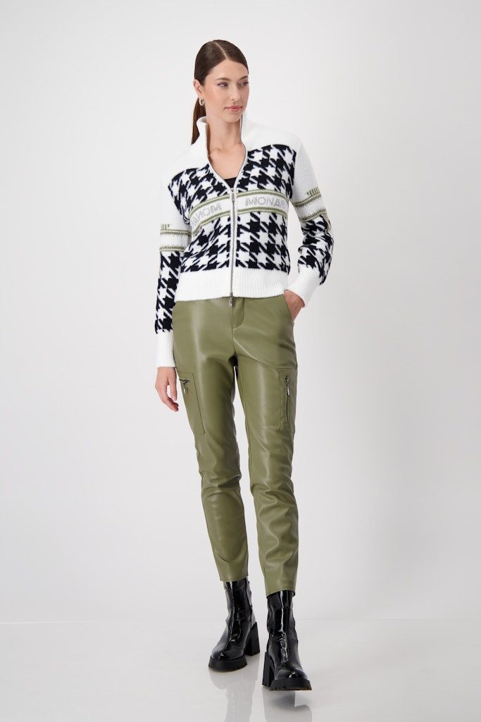 Monari 2-in-1-Hose Lederimitat Hose green tea günstig online kaufen