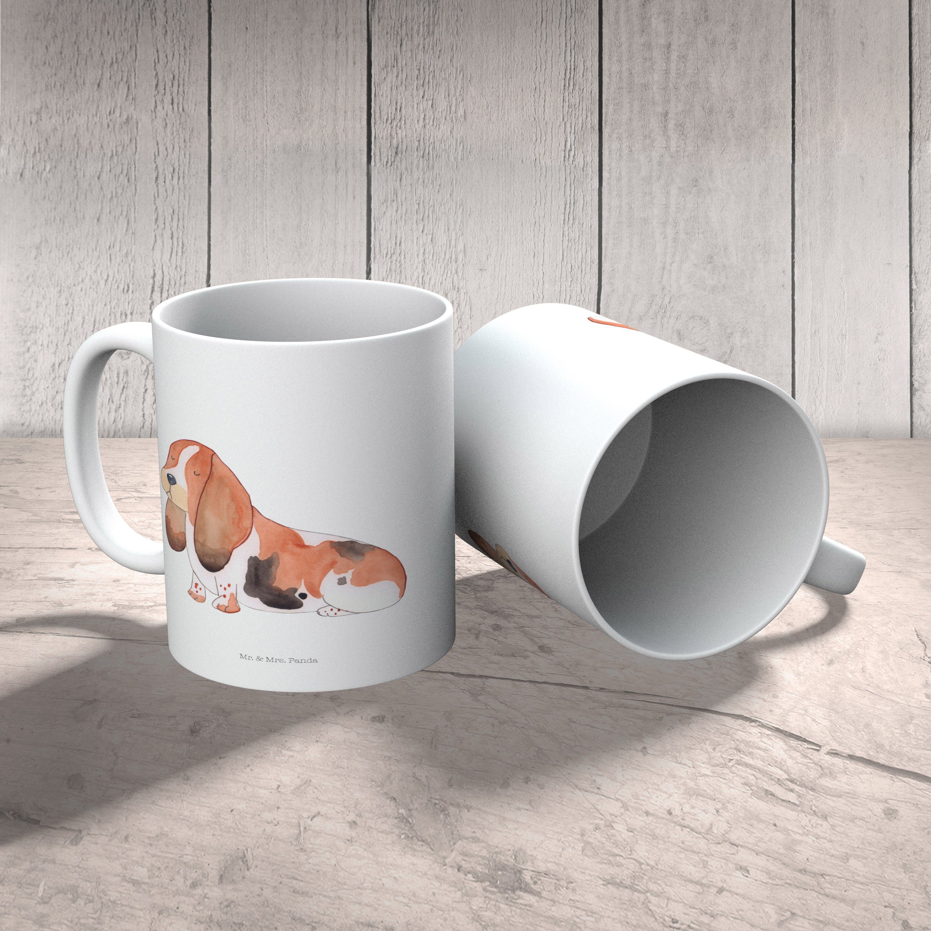 Mr. - Weiß Hund Kaffeeta, Kunststoff Geschenk, Hundemotiv, Kinderbecher & Basset Mrs. - Panda Hunderasse, Hound