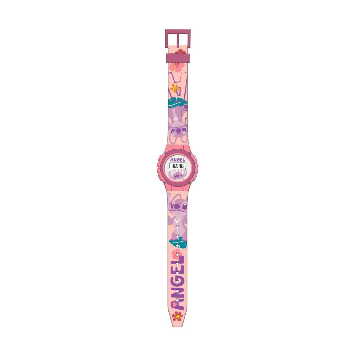 Disney Digitaluhr Lilo & Stitch Angel Uhr digital Pink Kinder Armbanduhr, (1-tlg)