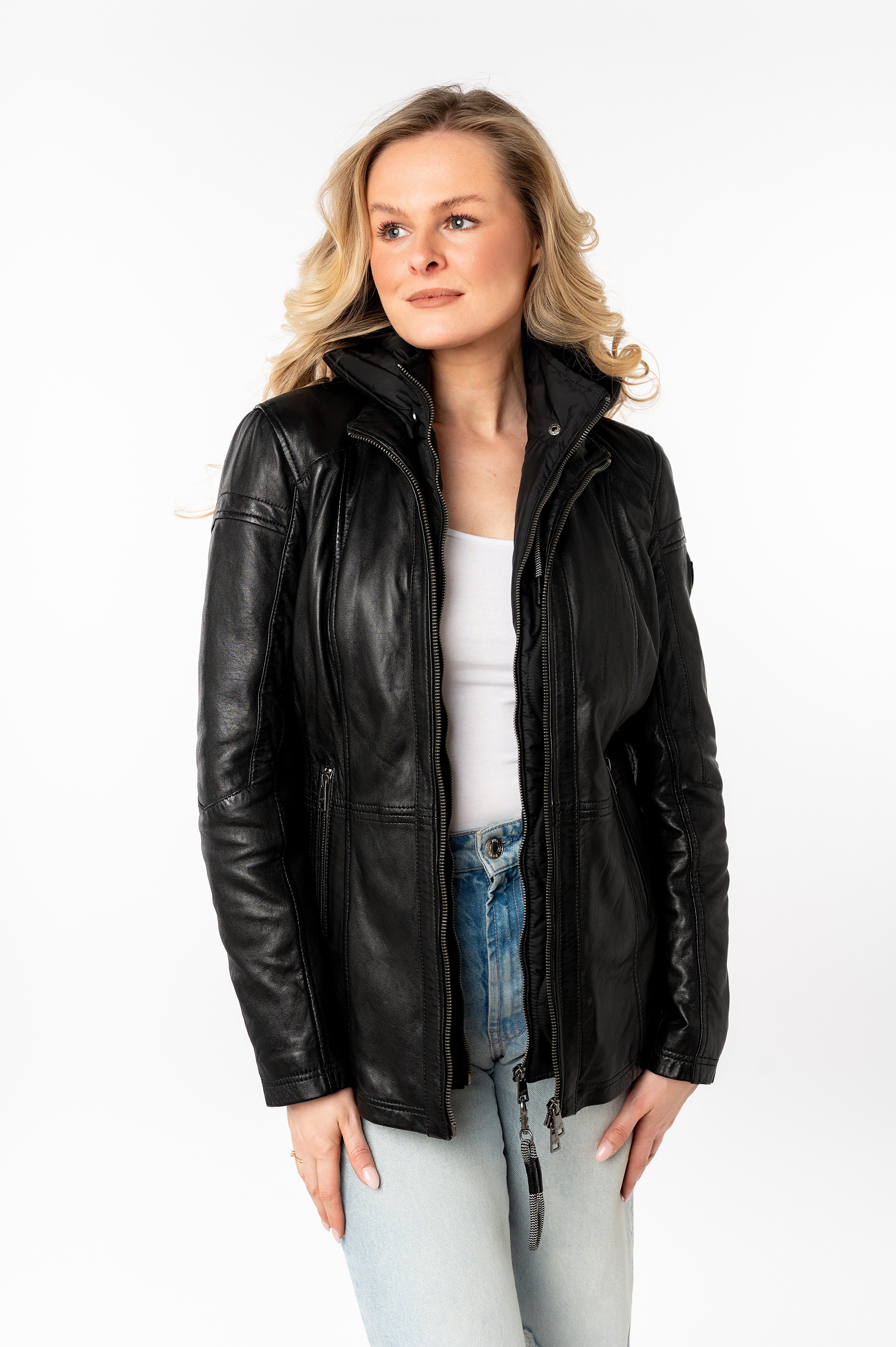 Mauritius Lederjacke MWTaja mit Stehkragen günstig online kaufen