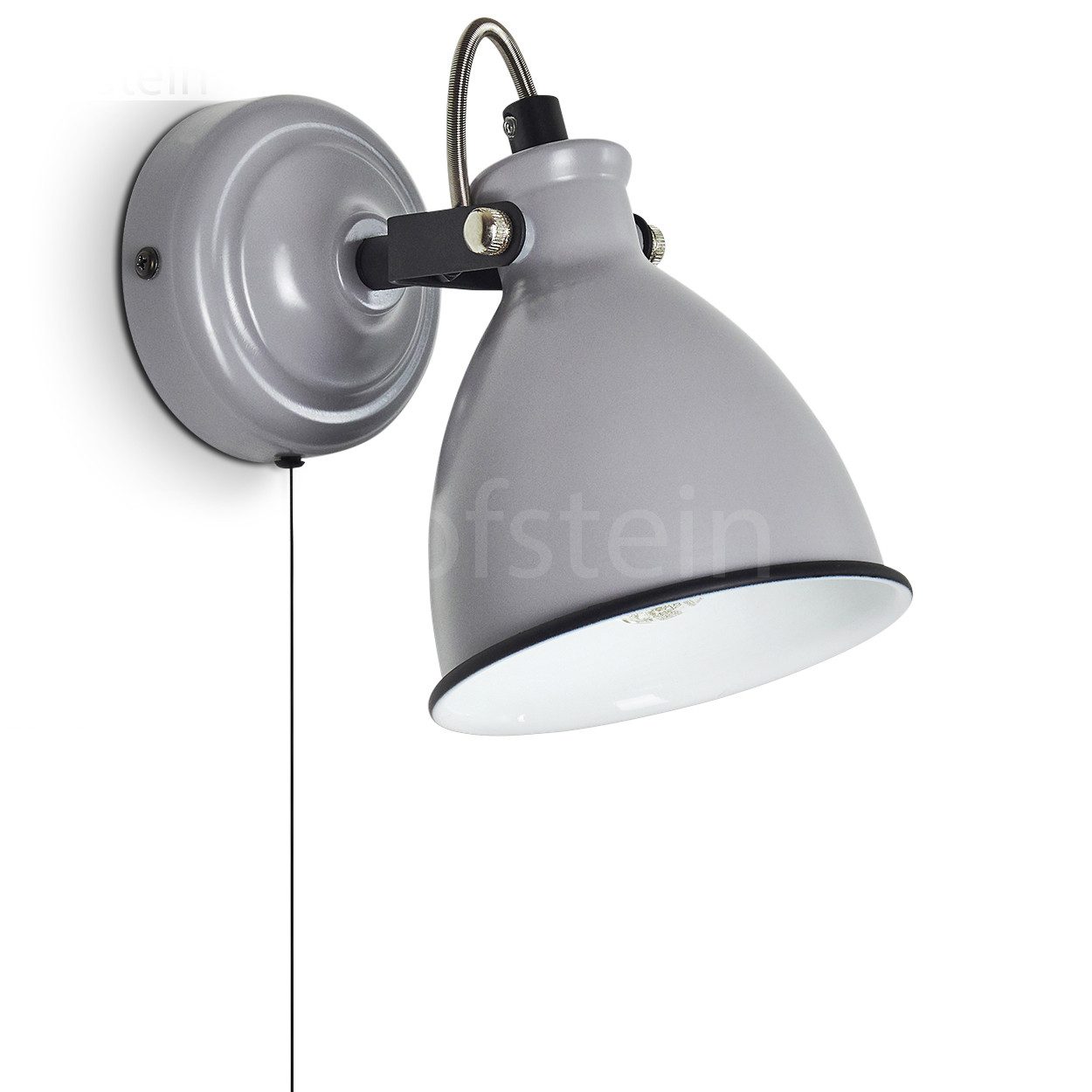 hofstein Wandleuchte »Spadacenta« Wandlampe, Metall, Grau matt/Weiß/Schwarz günstig online kaufen