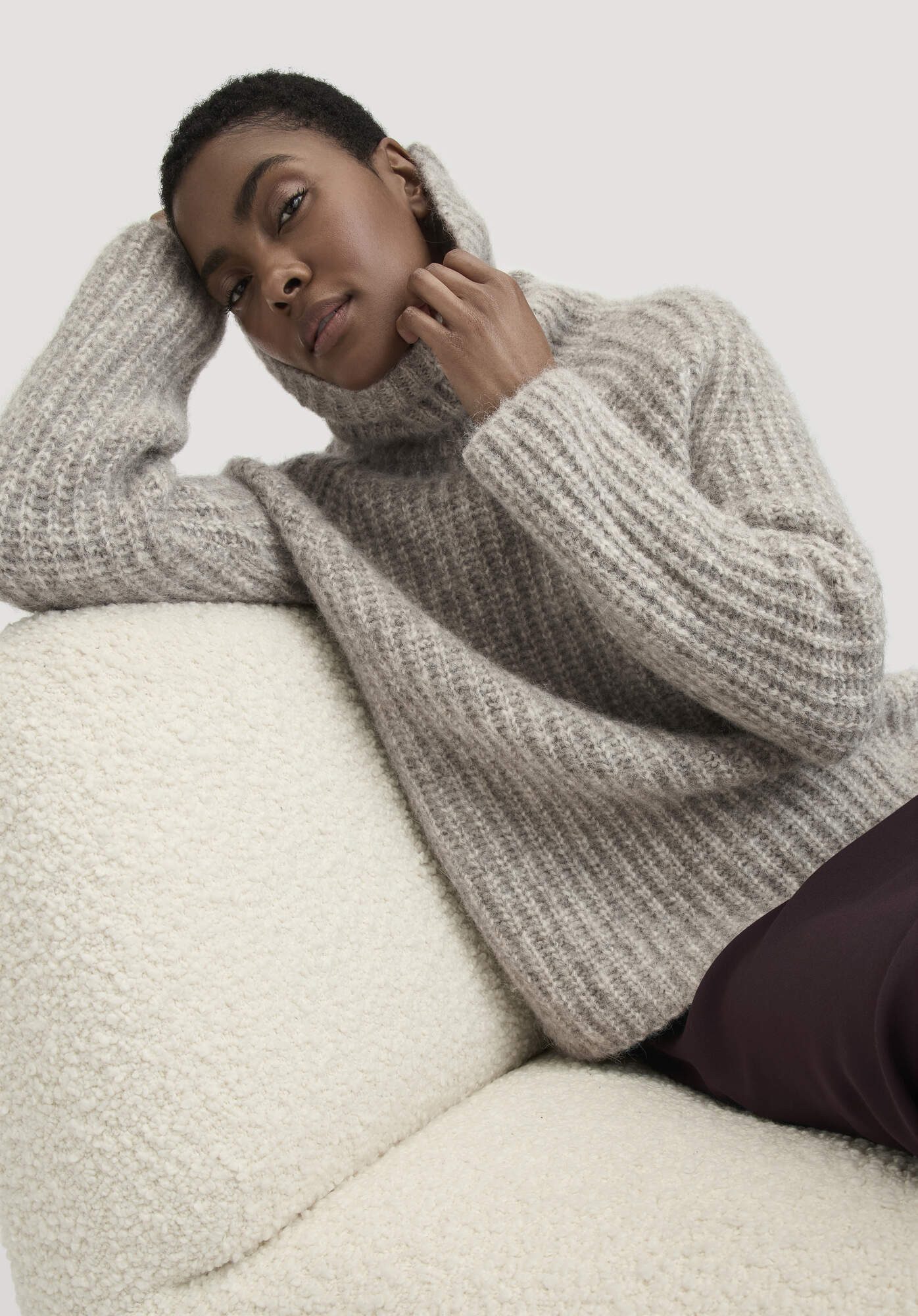 Hessnatur Strickpullover Relaxed aus Alpaka mit Bio-Baumwolle (1-tlg)