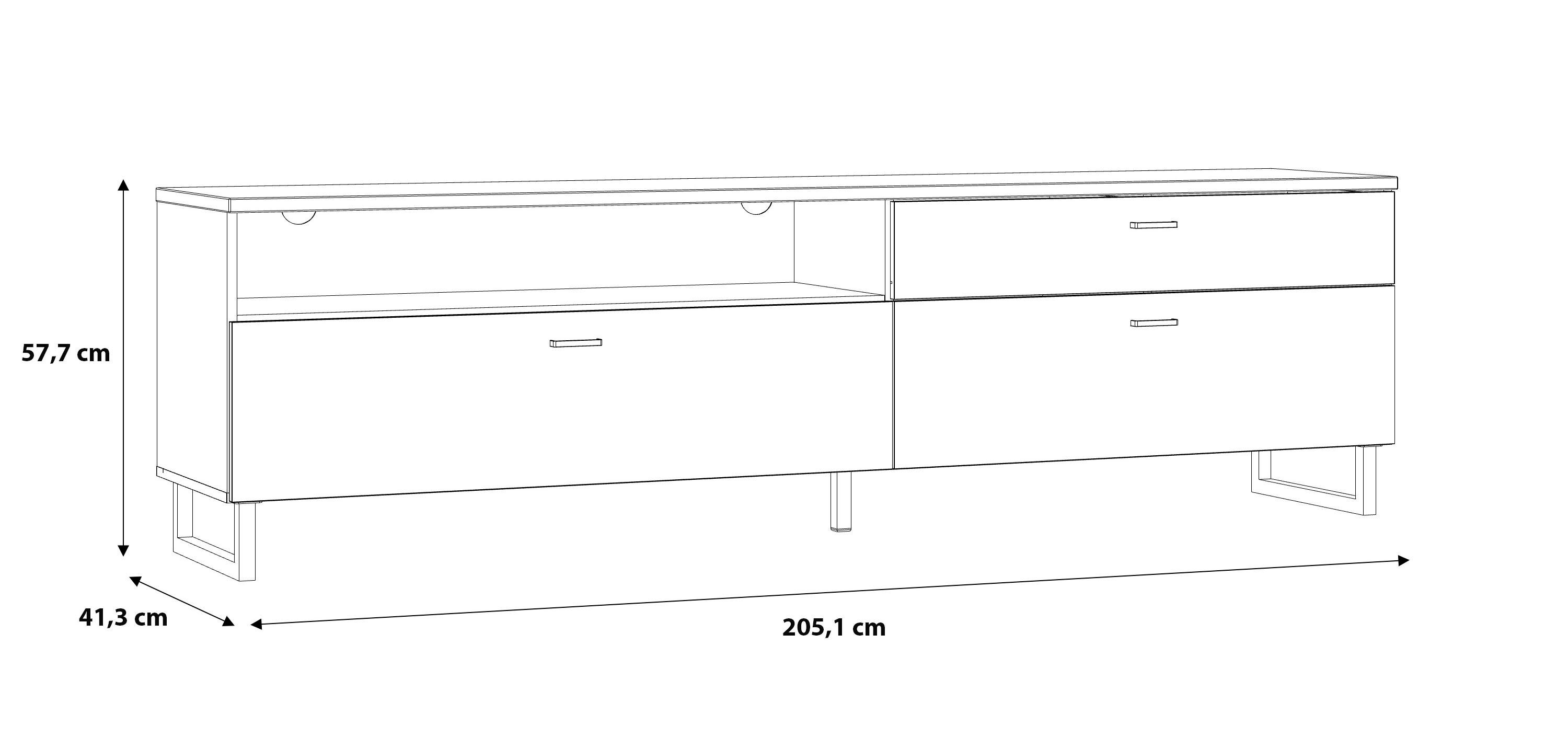 Breite cm 205 ca. FORTE TV-Schrank