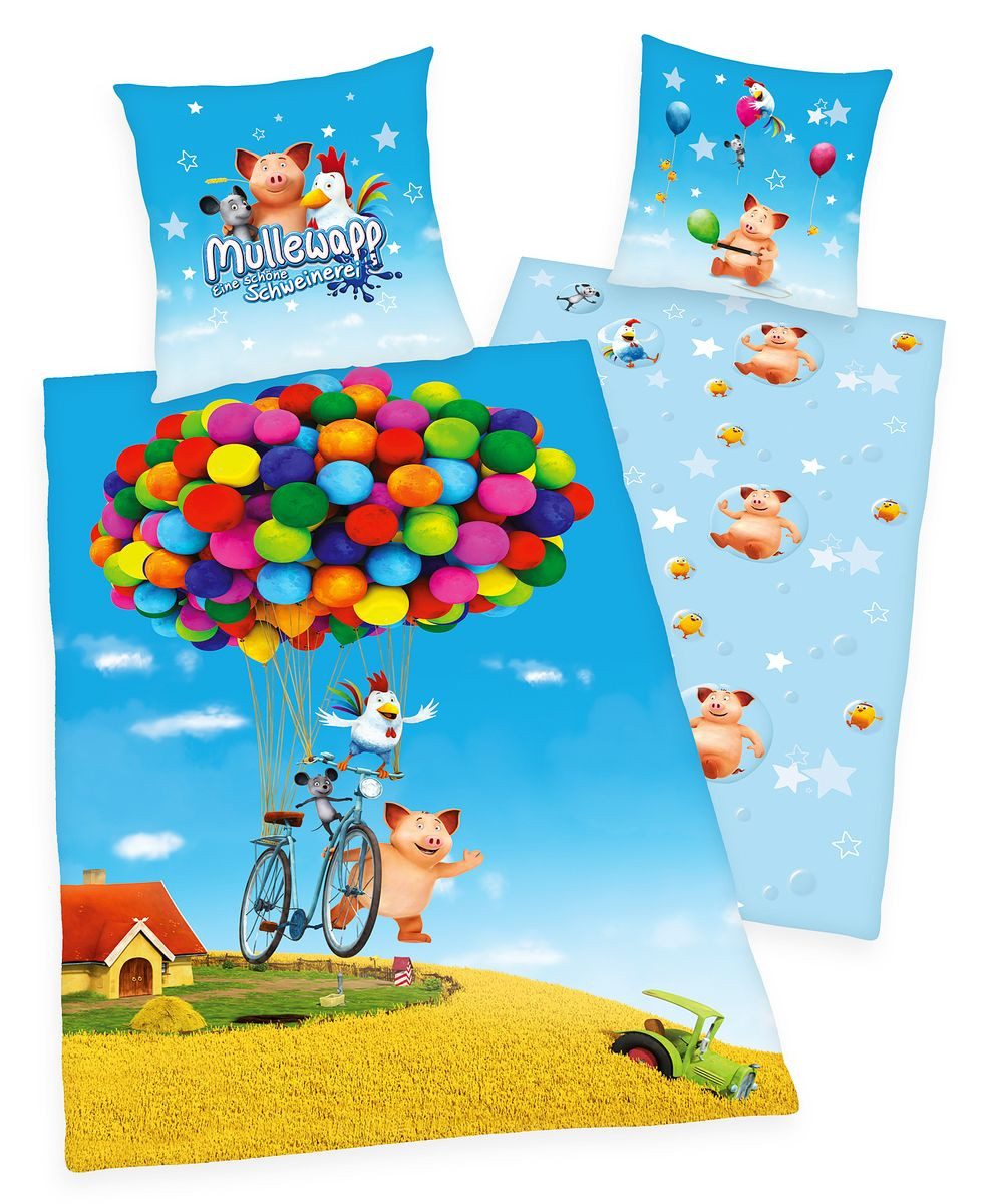 Kinderbettwäsche 135x200cm Mullewapp Eine schöne Schweinerei