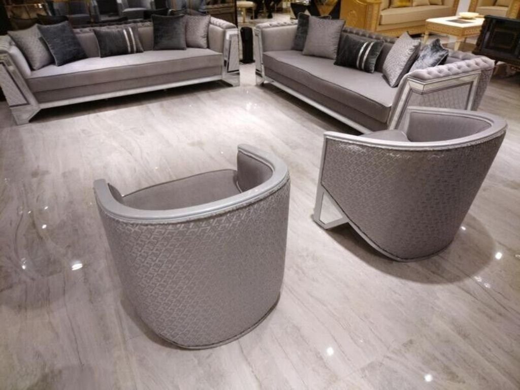 3 Sitzer Sofa Premium Sessel), Wohnzimmer Wohnzimmer-Set Sofa (3-St., JVmoebel Europe in Made 2x + Sitzplätzen 3+3+1 2x set Sessel, Sofagarnitur