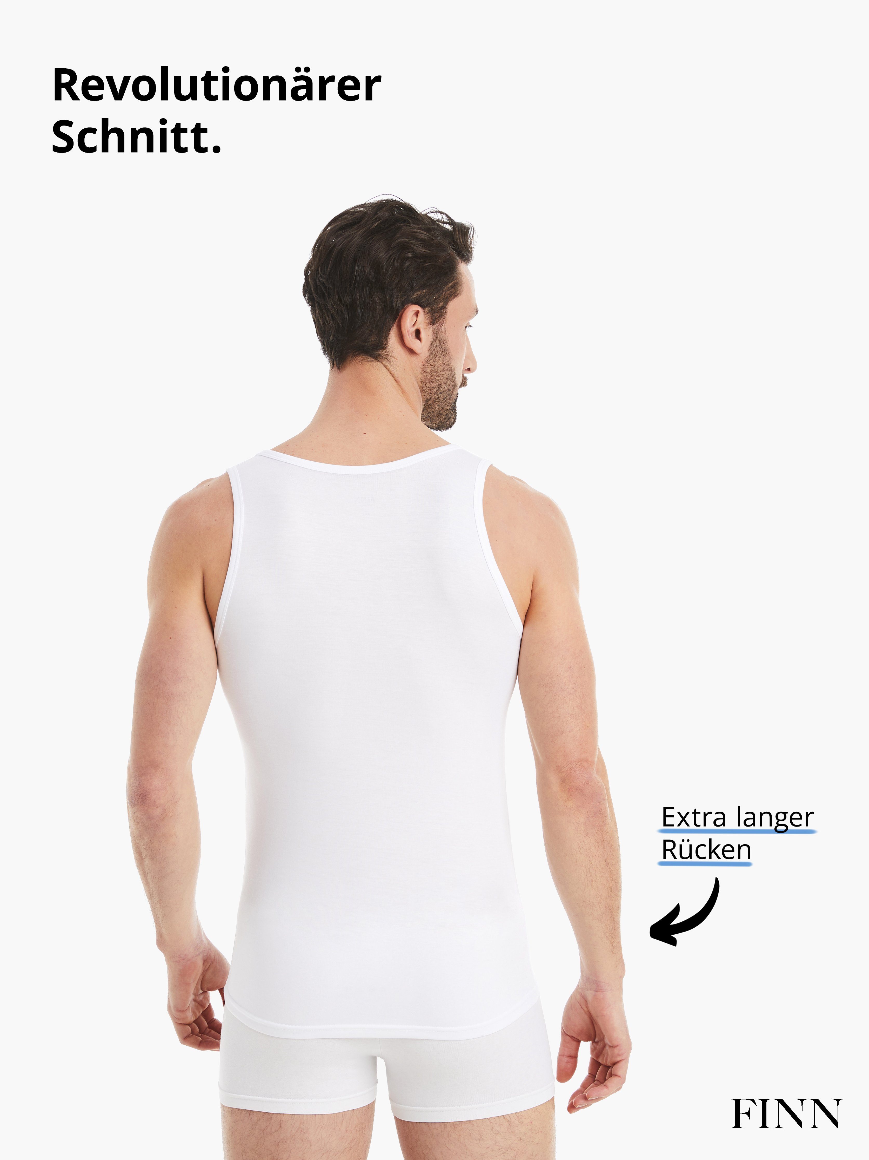 FINN Design Achselhemd Business Unterhemd Herren Ärmelloses Tank-Top Das perfekte Achsel-Shirt für Männer unter Hemd und Anzug – Bild 4 von 5