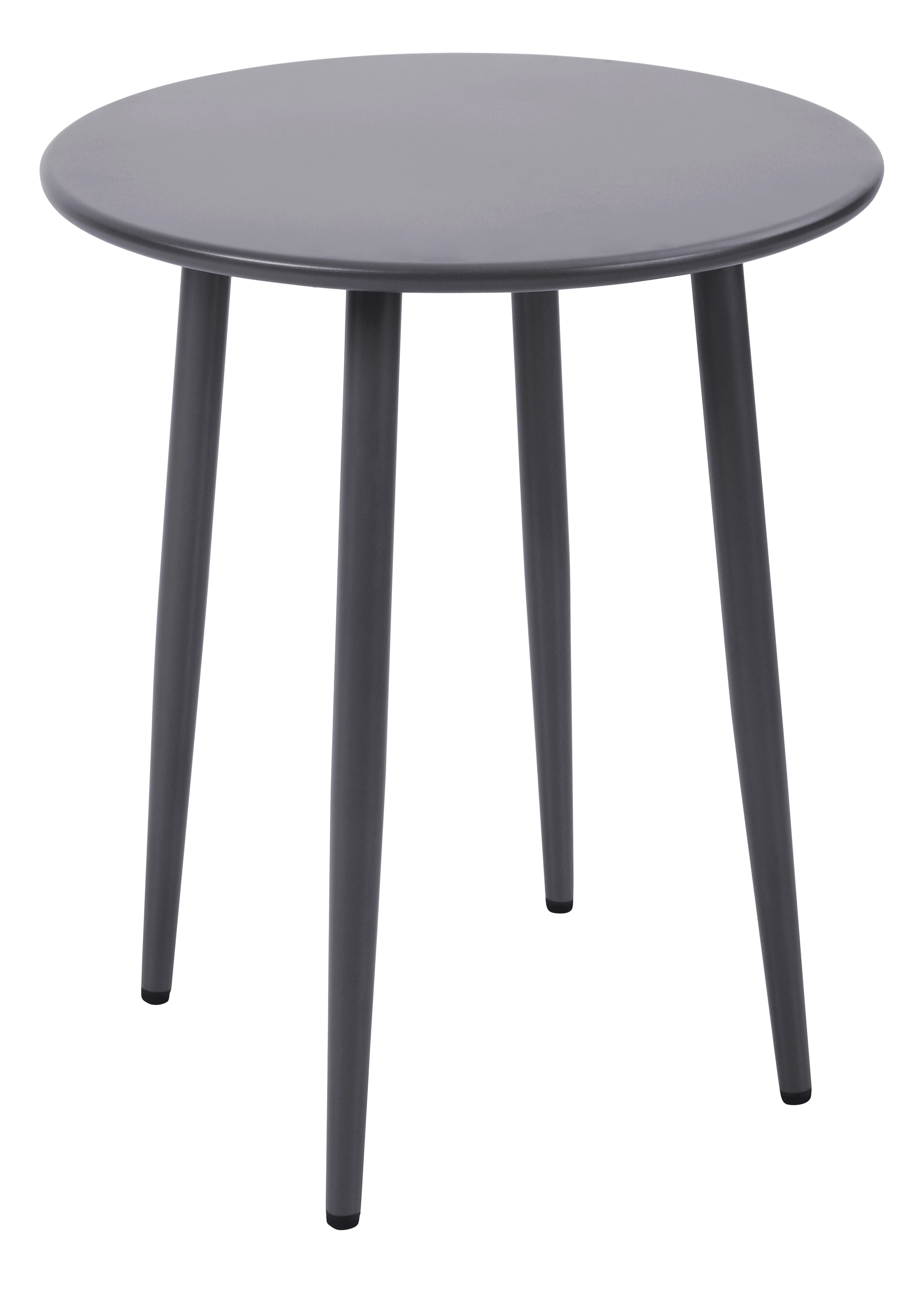 TPFGarden Gartentisch BEDFORD (Bistrotisch aus Stahl rund - Oberfläche hellgrau, Hochwertiges Gestell aus pulverbeschichtetem Eisen), Outdoor Esstisch - Terrassentisch - Maße (BxHxT): 60 x 72 x 60 cm