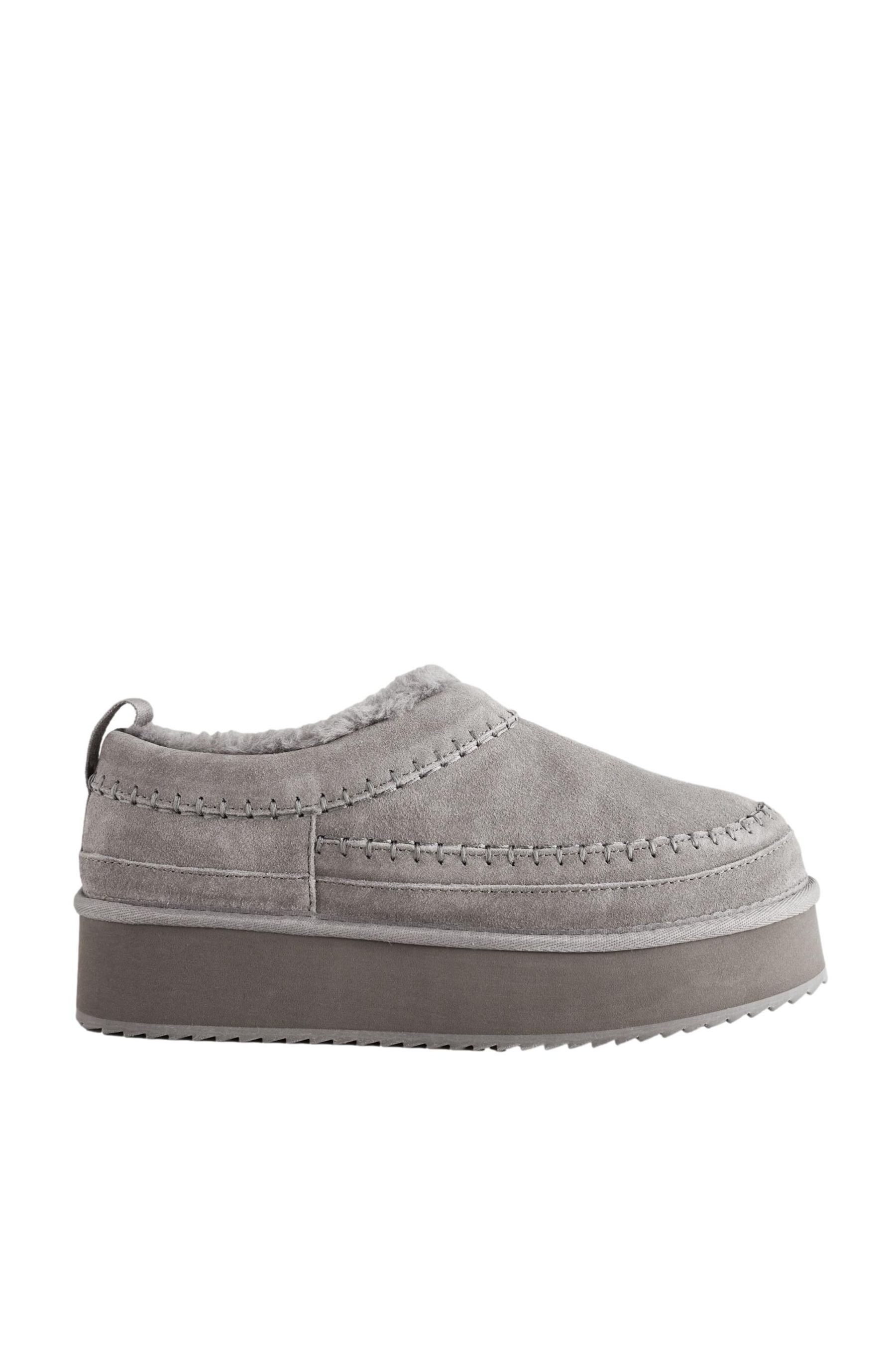 Next Forever Comfort® Leder-Schlupfschuhe, Borgfutter Slipper günstig online kaufen