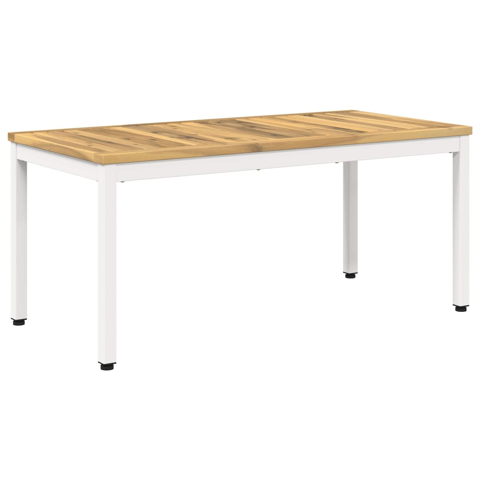 vidaXL Couchtisch Couchtisch Weiß 50 x 100,5 x 45 cm Massivholz (1-St)