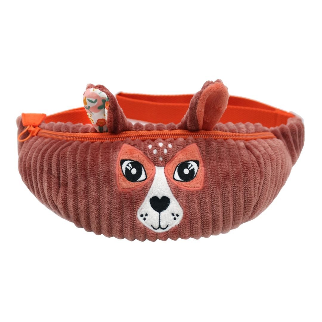 suebidou Bauchtasche Kinder Gürteltasche Hipbag aus Cord mit Click Clip Verschluss, nachhaltig, kreativ