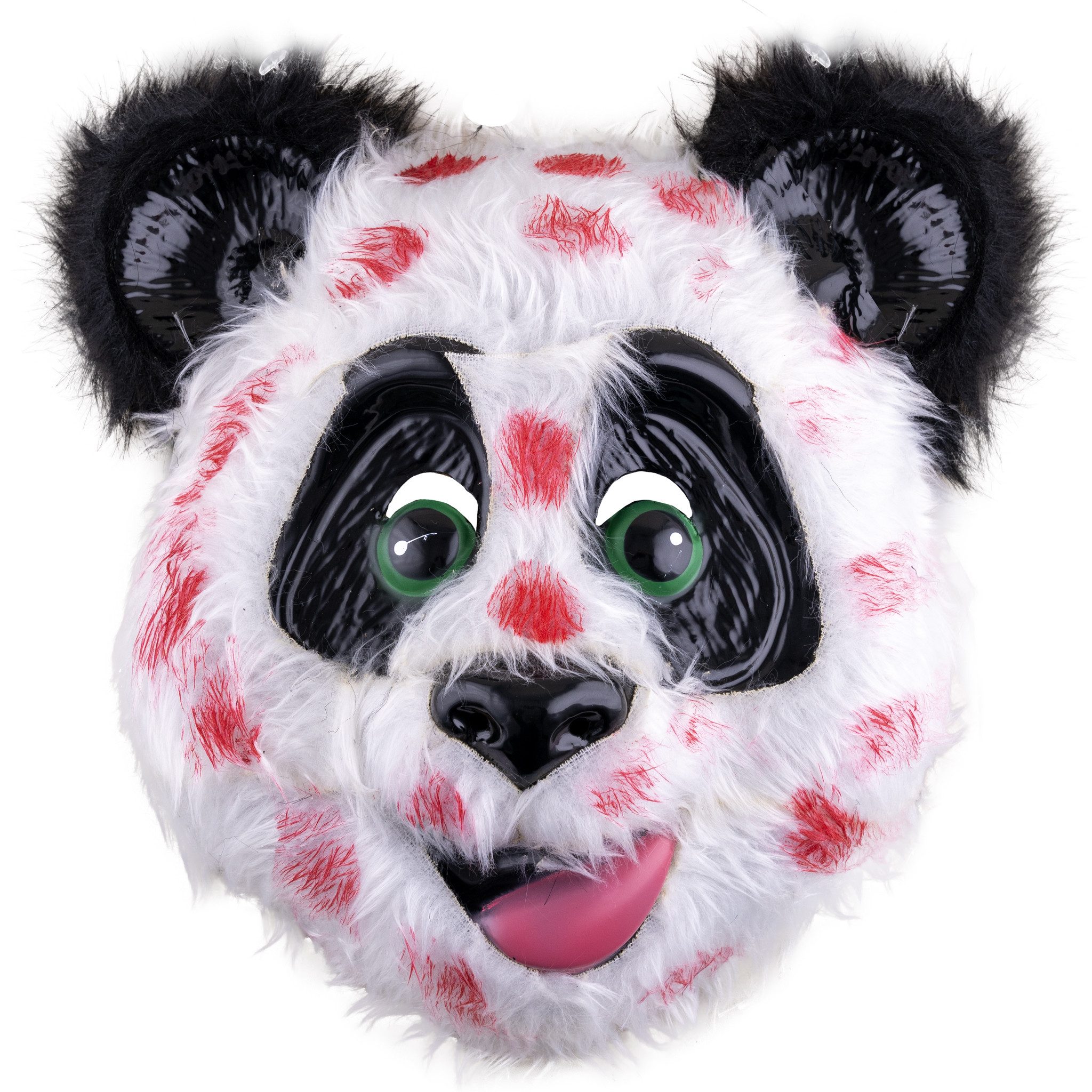 Verkleidungsmaske Halloween Maske 'Grusel Panda', Blutig