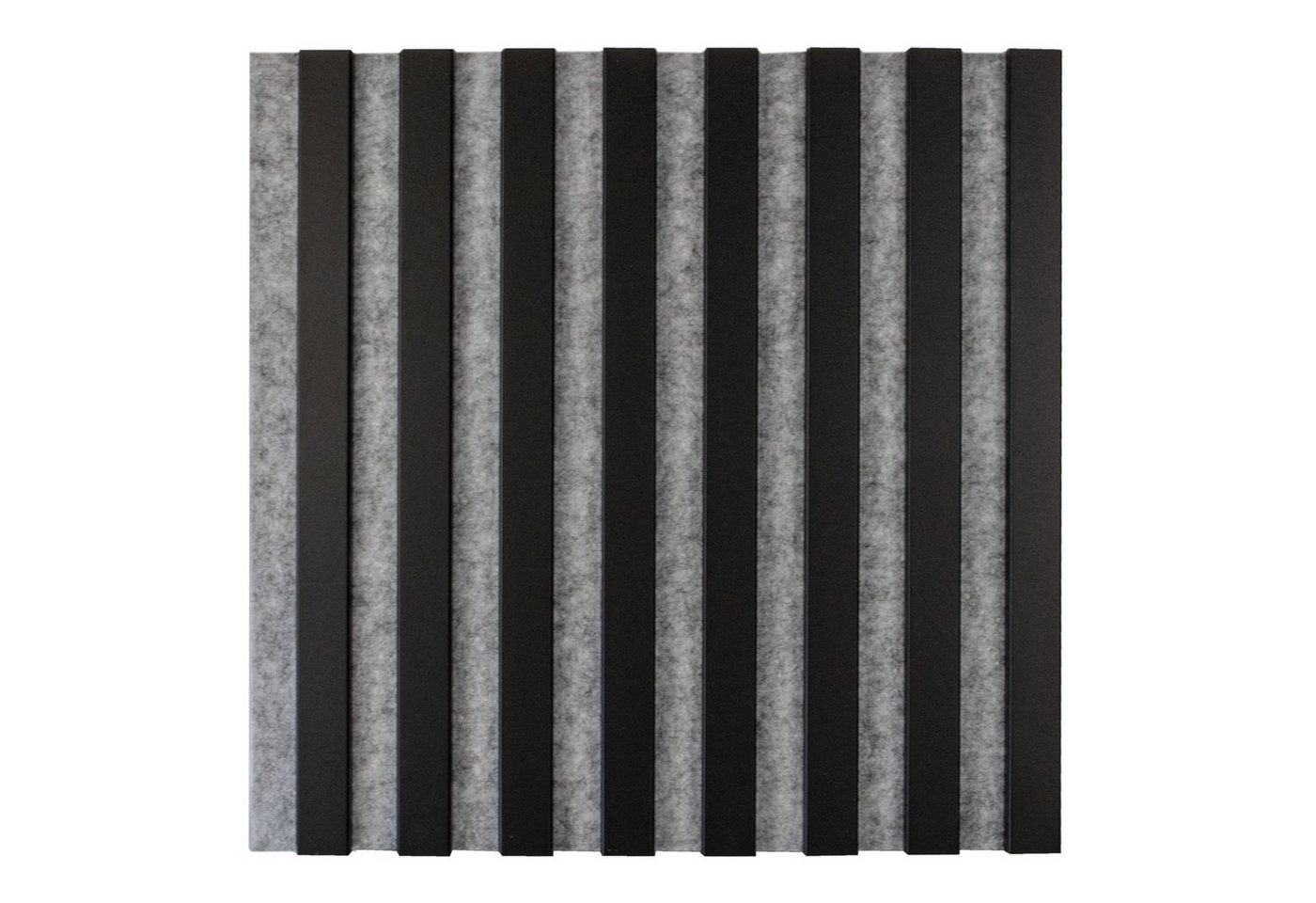 Thumbnail - marbet design Wandpaneel, (Akustikpaneele Akustikquadrate 40x40cm Wandverkleidung Holz - (1 Paneel, grau - schwarz matt)...