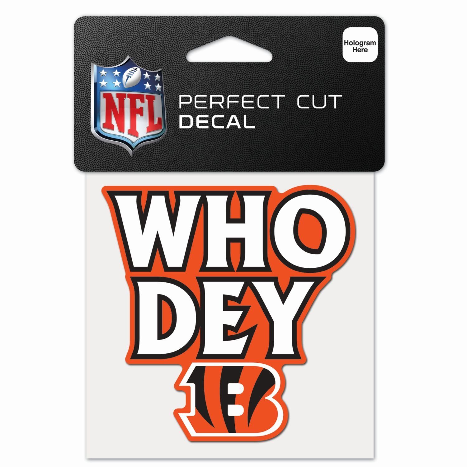 WinCraft Wanddekoobjekt Perfect Cut 10x10cm Aufkleber NFL Teams Slogan Cincinnati Bengals | Wandobjekte