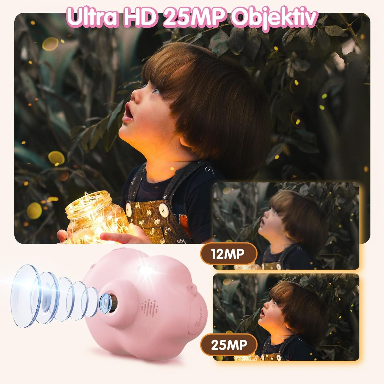 Vivitar 20MP mit 1080P HD Video, 2,4 Zoll IPS Bildschirm, Duale Front Kinderkamera (20 MP, inkl. Digitalkamera für Kinder, Lern, Spielkamera mit Selfie Video funktion, Duale Front- & Rückkamera, 32GB Speicherkarte inklusive, USB-Aufladung)