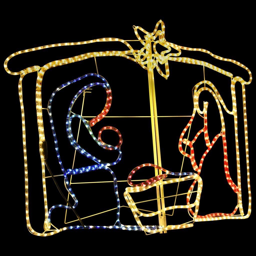 vidaXL Dekolicht 116 x 41 x 87 cm Weihnachtskrippe Weihnachtsdekoration 240 LEDs 116x41