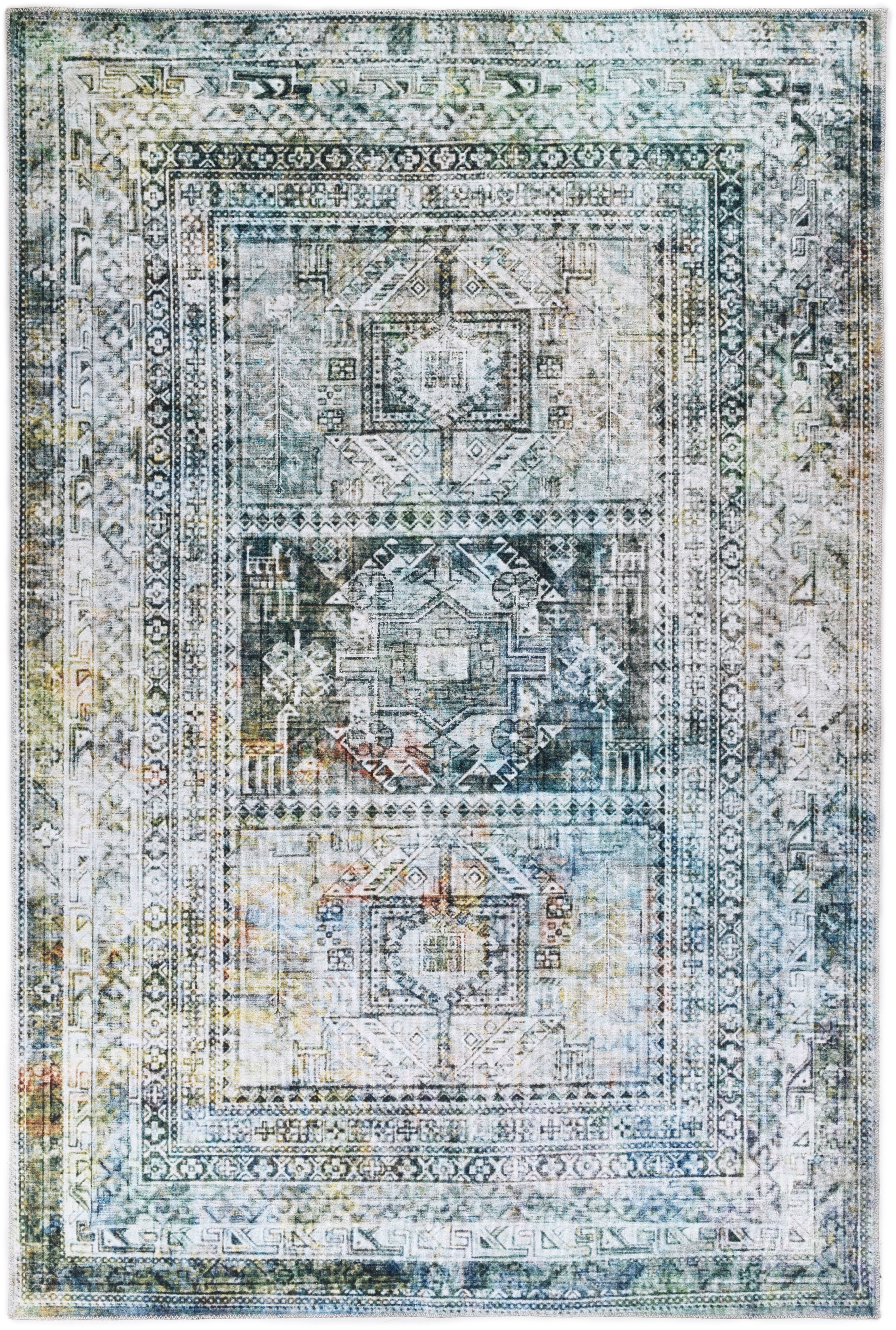 Teppich »Adara GF 093«, Gino Falcone, rechteckig, Höhe 3 mm, Flachgewebe, Orient-Optik, Vintage Design, Wohnzimmer-HomeTrends