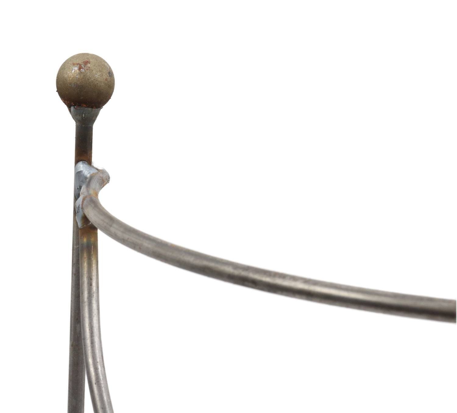 Hirsch Terracotta Rankgitter Staudenhalter halbrund H:50 B:30 T:16cm stabil massiv Edelrost, handgefertigt – Bild 4 von 5