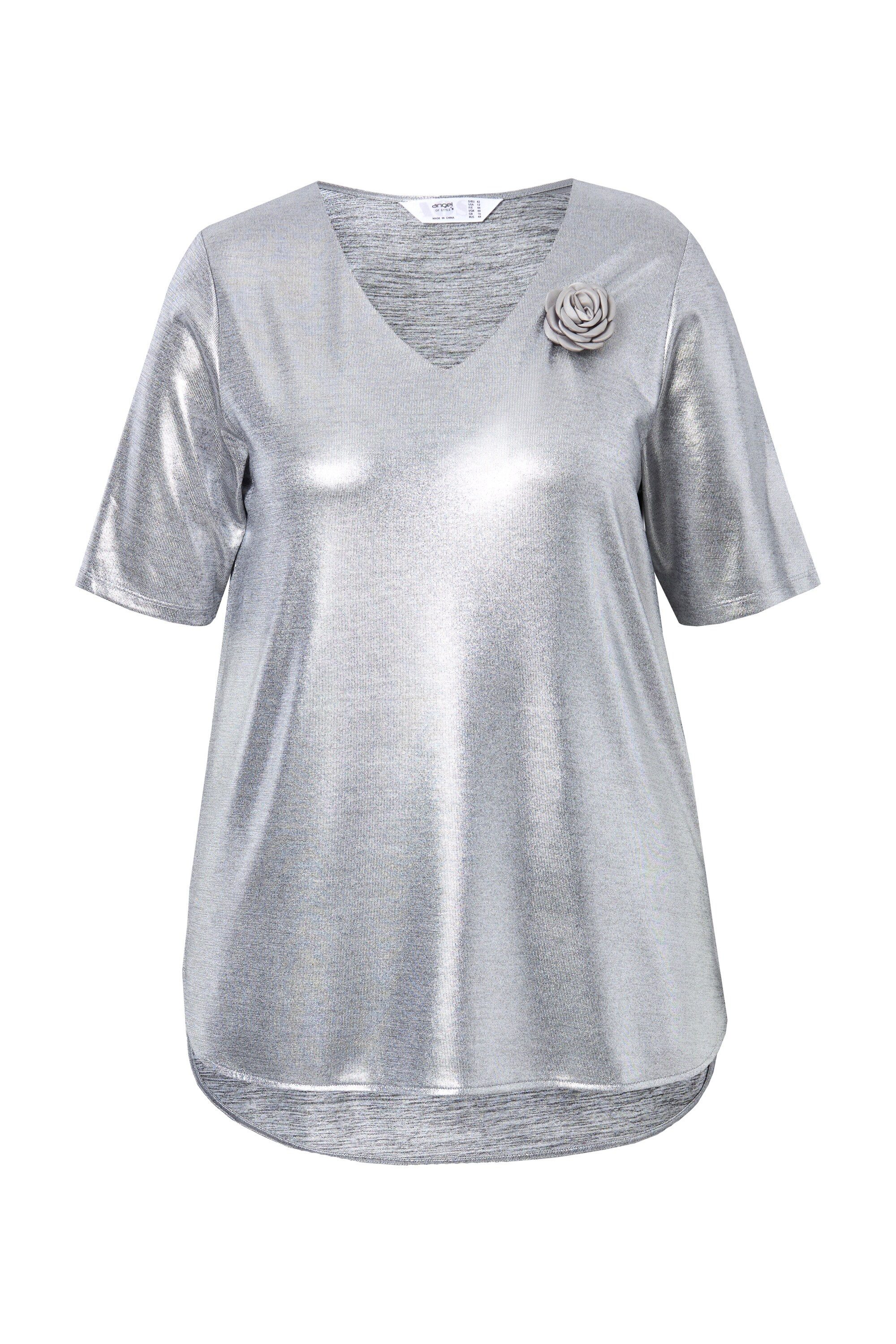 MIAMODA T-Shirt T-Shirt mit Brosche A-Linie günstig online kaufen