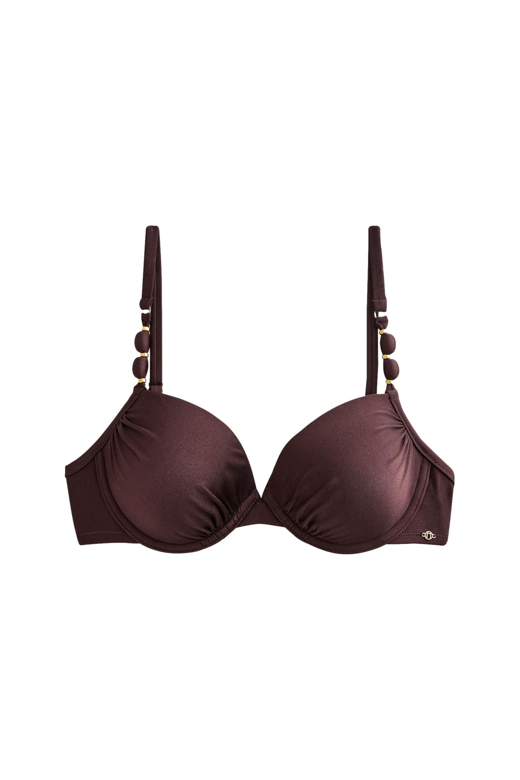 Next Bügel-Bikini-Top Gepolstertes Bikinioberteil mit Perlenverzierung (1-St)