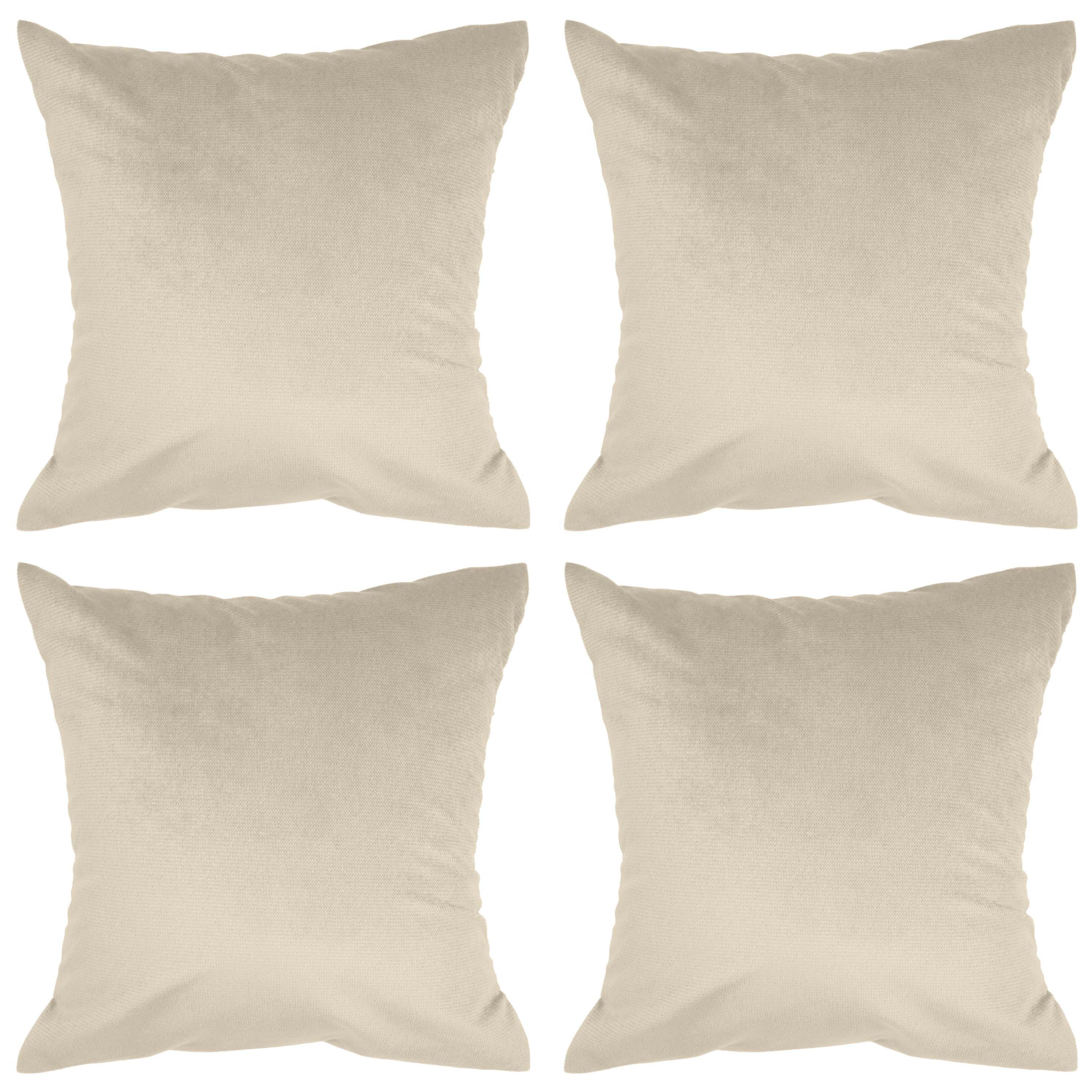 Amilian Kissenbezüge - 4er Set Kissenbezug - Zierkissenbezüge - Kissenhüllen, (4 Stück), 40x40 cm, Kissenhülle für Kissen; Zierkissen; Sofakissen; Dekokissen