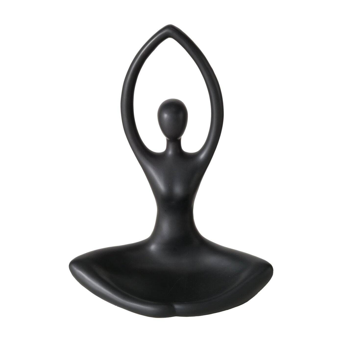 BOLTZE GRUPPE Kerzenhalter Teelichthalter YOGA, aus Porzellan, 30 cm (Kerzenhalter)