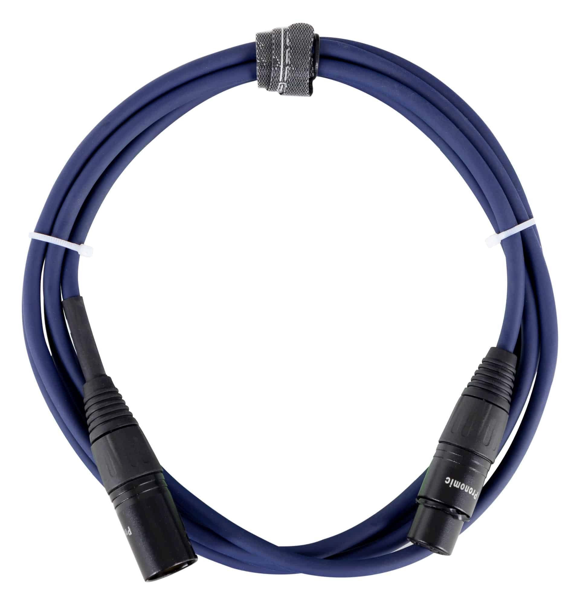 Pronomic DMX-Kabel zur Verkabelung von Lichteffekten - Signalübertragung Lightningkabel, XLR female 3-pol, XLR male 3-pol (250 cm), Goldkontakte für störungsfreie Übertragung