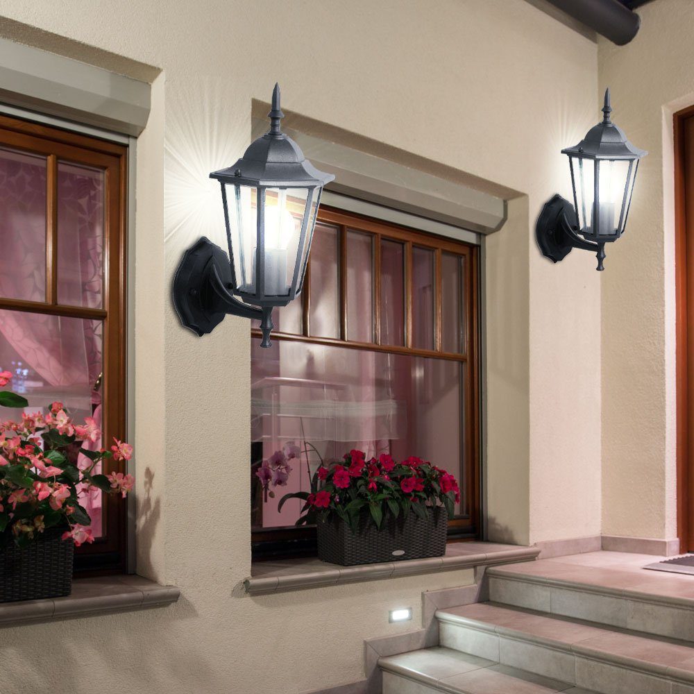 etc-shop Außen-Wandleuchte, Leuchtmittel Außenleuchte Wandlampe inklusive, Wandleuchte Terrassenleuchte Laterne nicht Hauswand