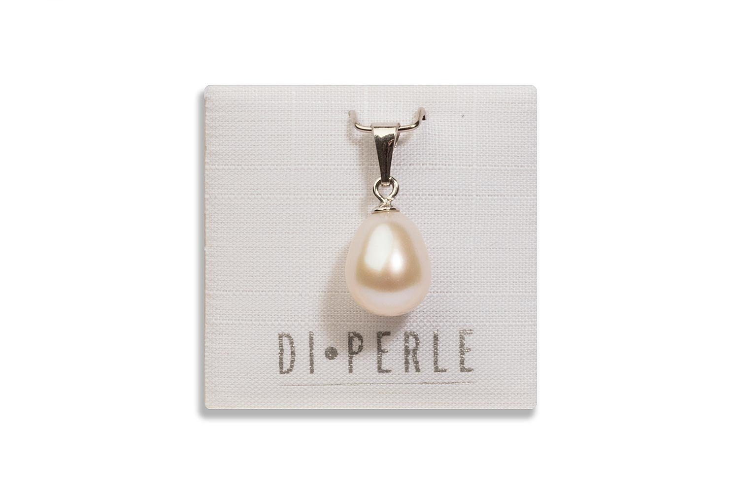 DI PERLE Perlenanhänger Damen Perlenschmuck 925 Silber Süsswasser Perlen Anhänger, Damen Perlenschmuck