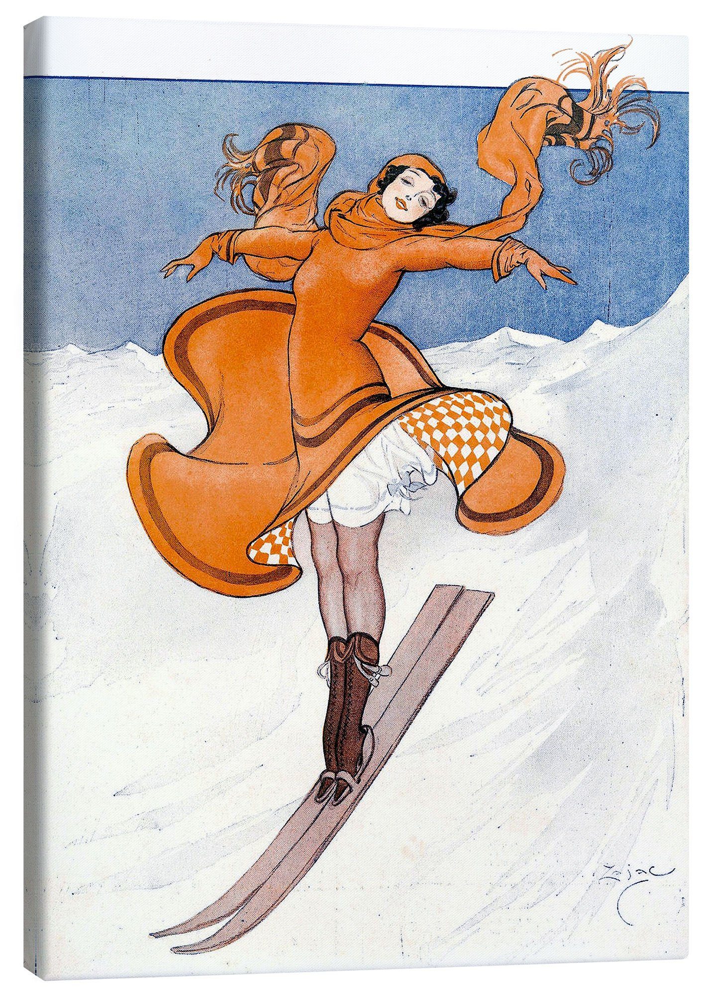 Leinwandbild Vintage Ski Collection