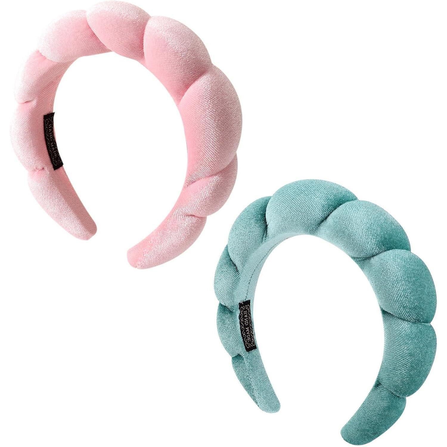 Haarband Spa-Stirnband Damen Schwamm Frottee Wolken Makeup Hautpflege 2