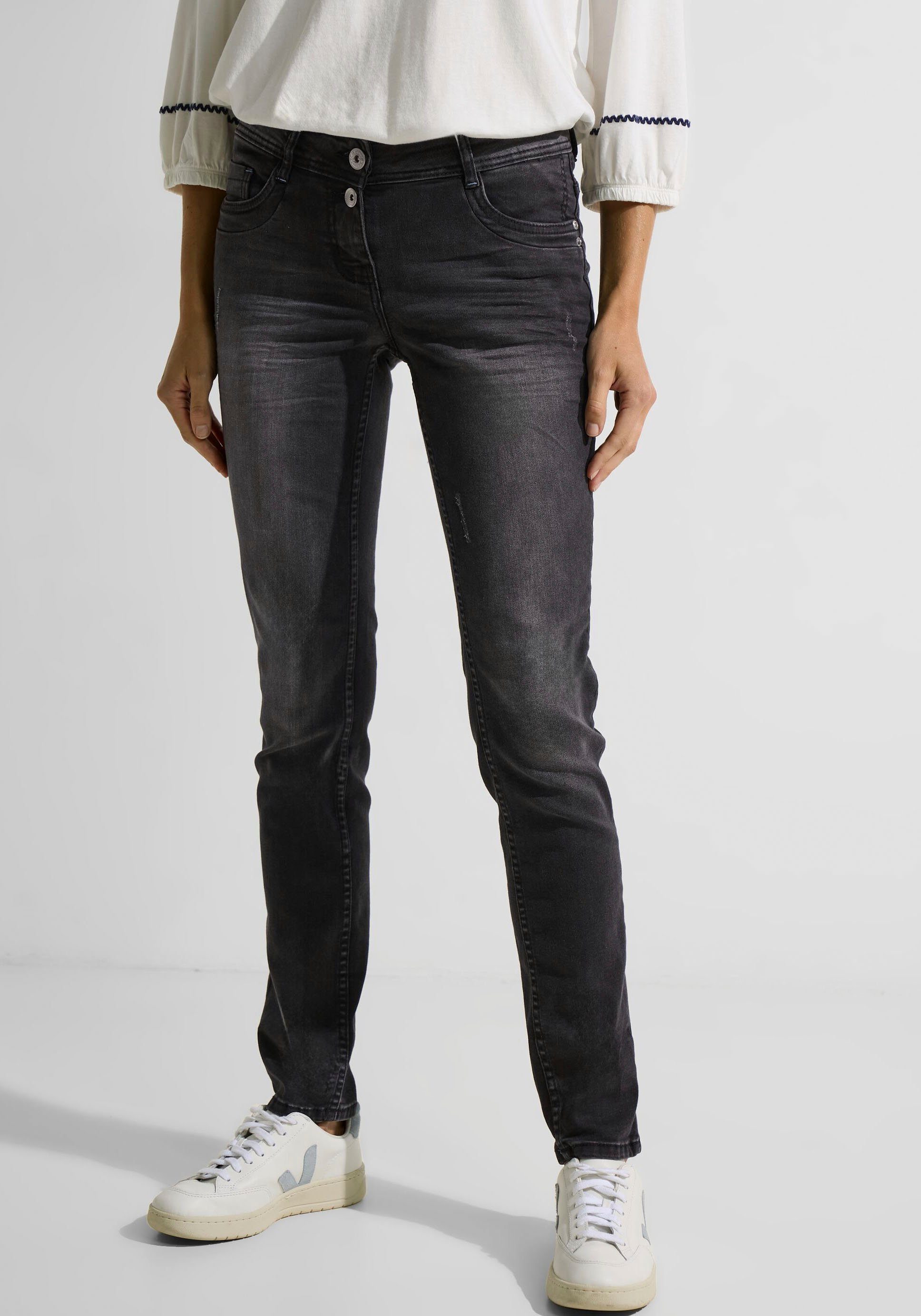 Cecil Loose-fit-Jeans in Used-Optik