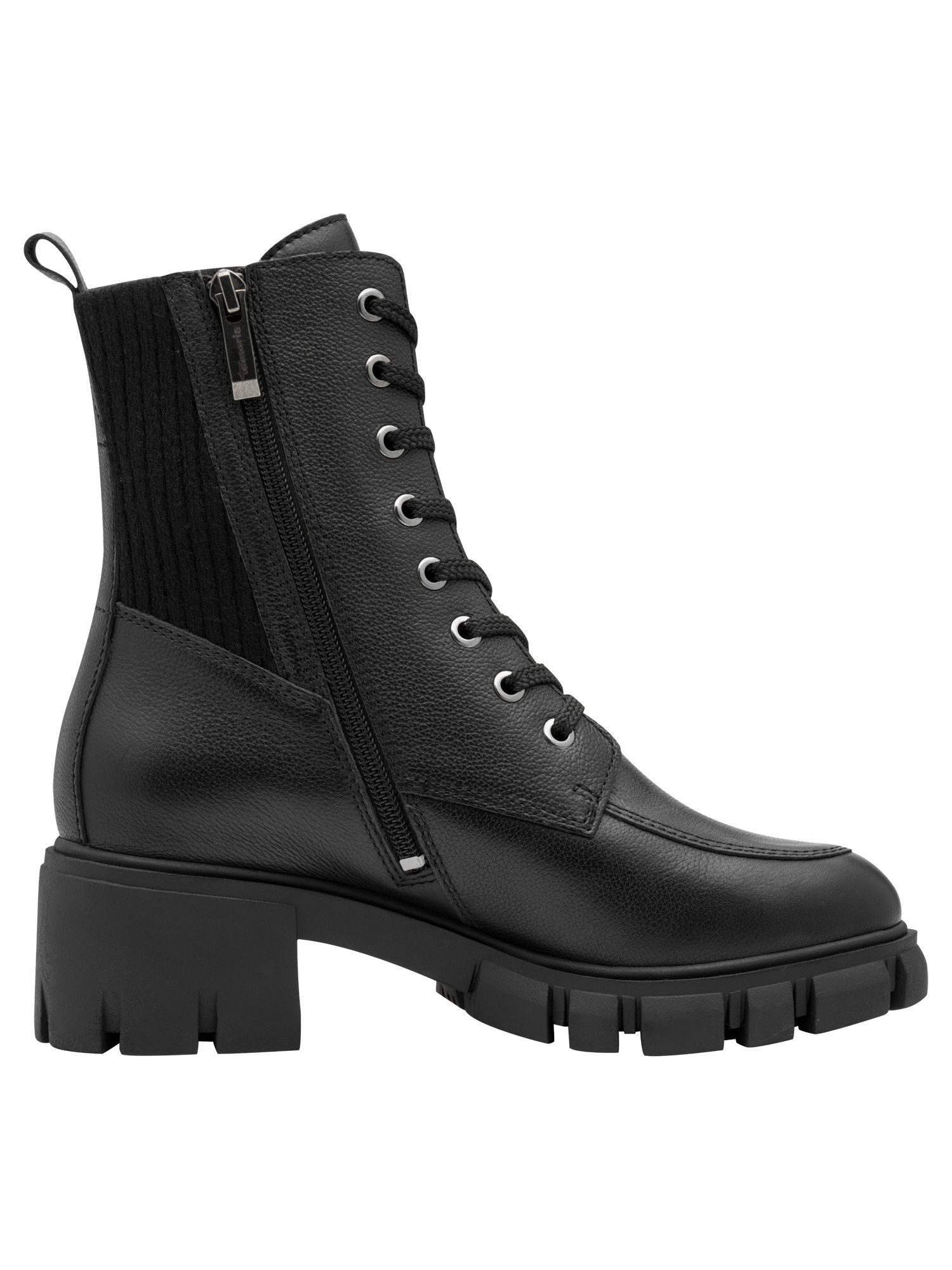 Tamaris TOUCH-IT aus Leder Blockabsatz 1-25972-45 Schnürstiefelette TOUCH-IT