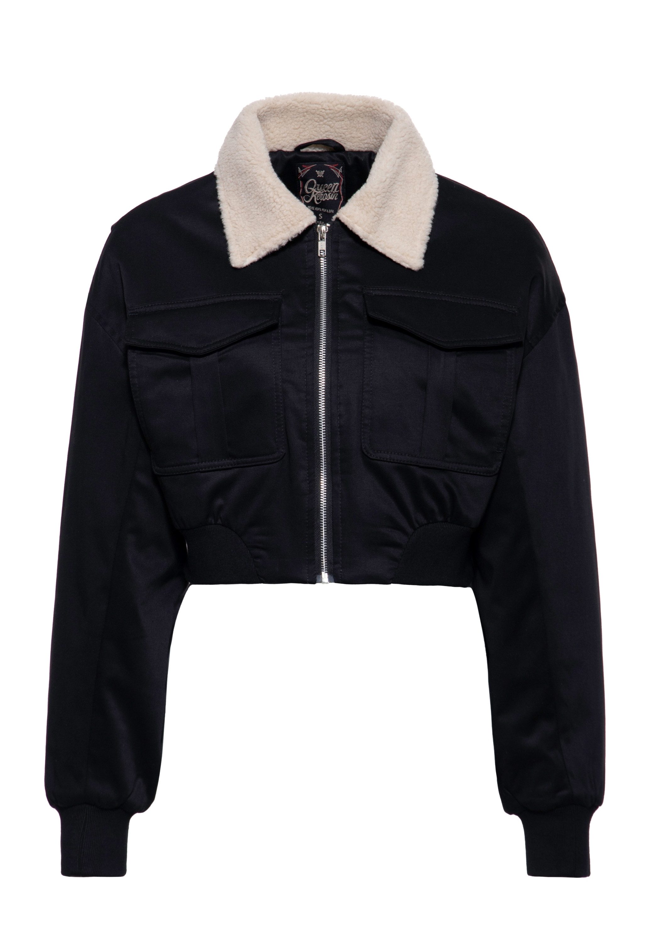 QueenKerosin Kurzjacke mit großen Brusttaschen