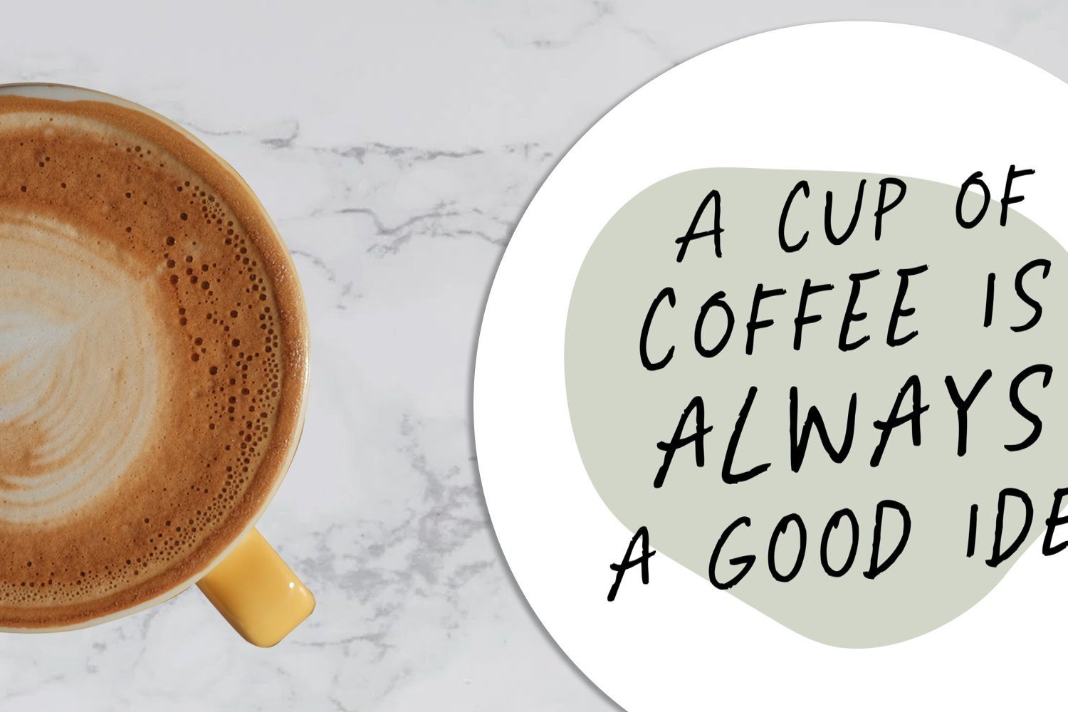 Sprichwörter gute Kaffee Korkuntersetzer, Tassenuntersetzer, Gläser, 6-tlg., MuchoWow -, Idee - Zubehör Kaffee Eine für - Tasse, eine Becher Getränkeuntersetzer, ist Glasuntersetzer immer Tasse