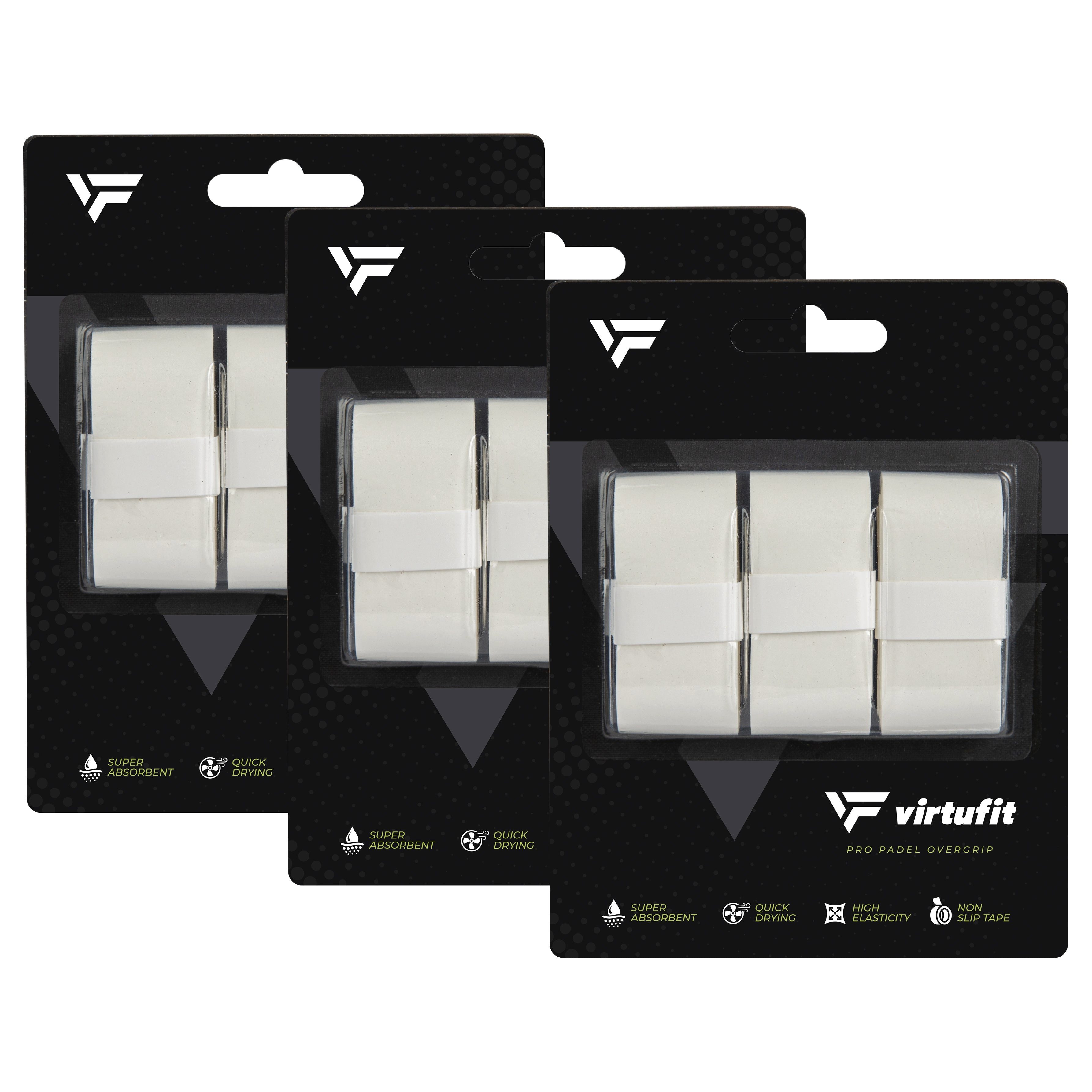 VirtuFit Griffband VirtuFit Pro Padel Übergriffbander - Weiß - 9 Stück