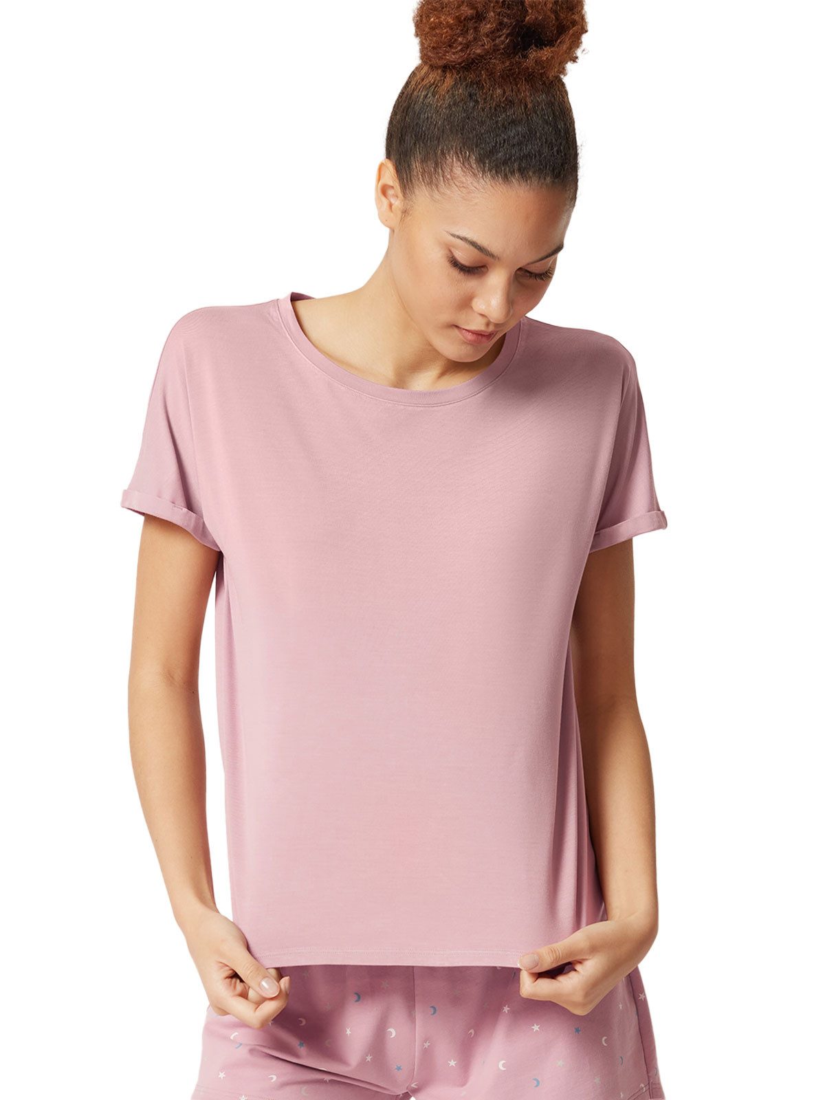 Skiny T-Shirt Damen Shirt kurzarm Night In Mix & Match (Stück, 1-tlg)