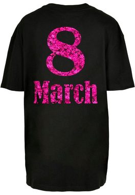 Merchcode T-Shirt Merchcode Damen Ladies WD - 8 March Oversized Boyfriend Tee (1-tlg)