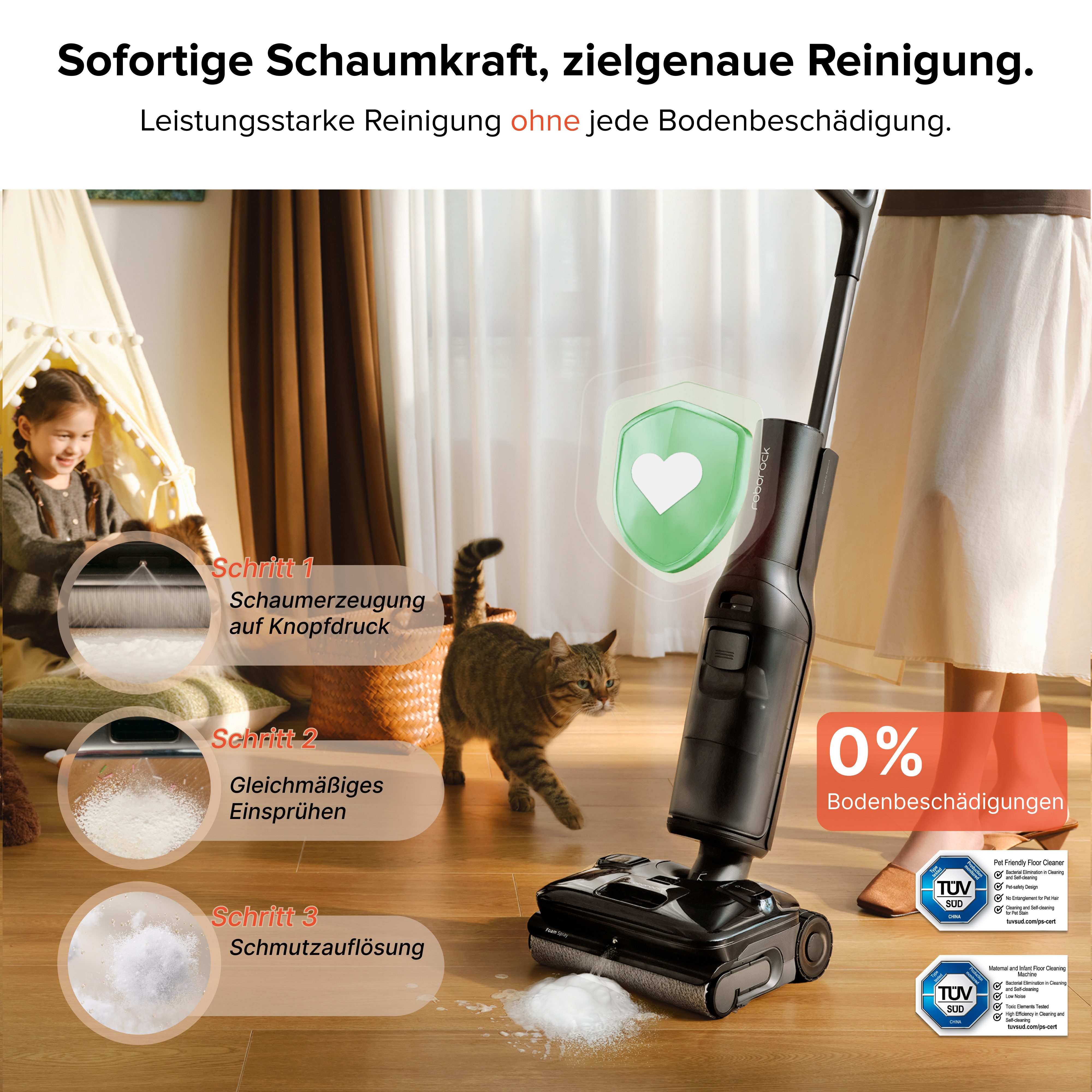 Roborock Nass-Trocken-Sauger roborock F25 ACE Pro, 25000Pa, JetFoaming gegen Flecken