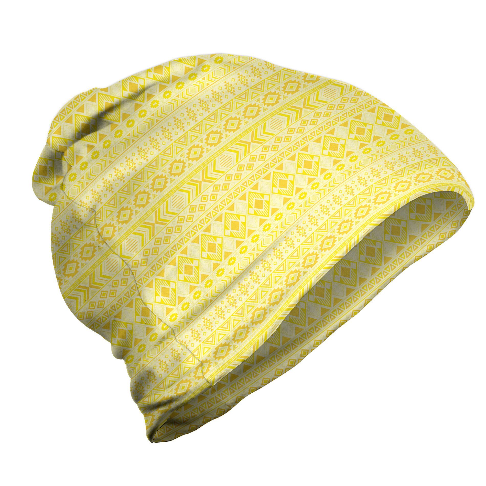 Abakuhaus Beanie Wandern im Freien Stammes Folklore Yellow Monochrome