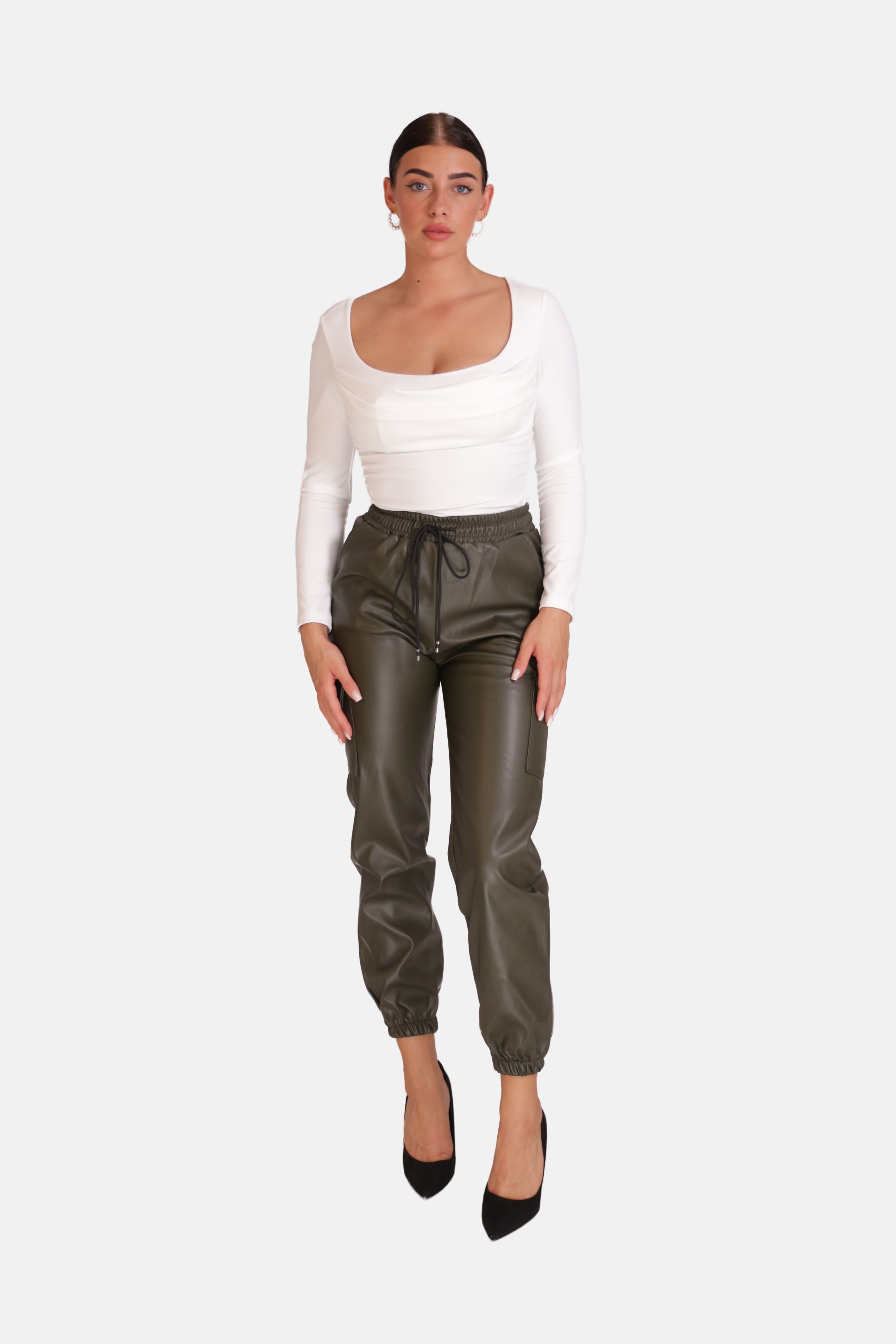 Elara Lederhose Elara Damen Cargo Leder günstig online kaufen