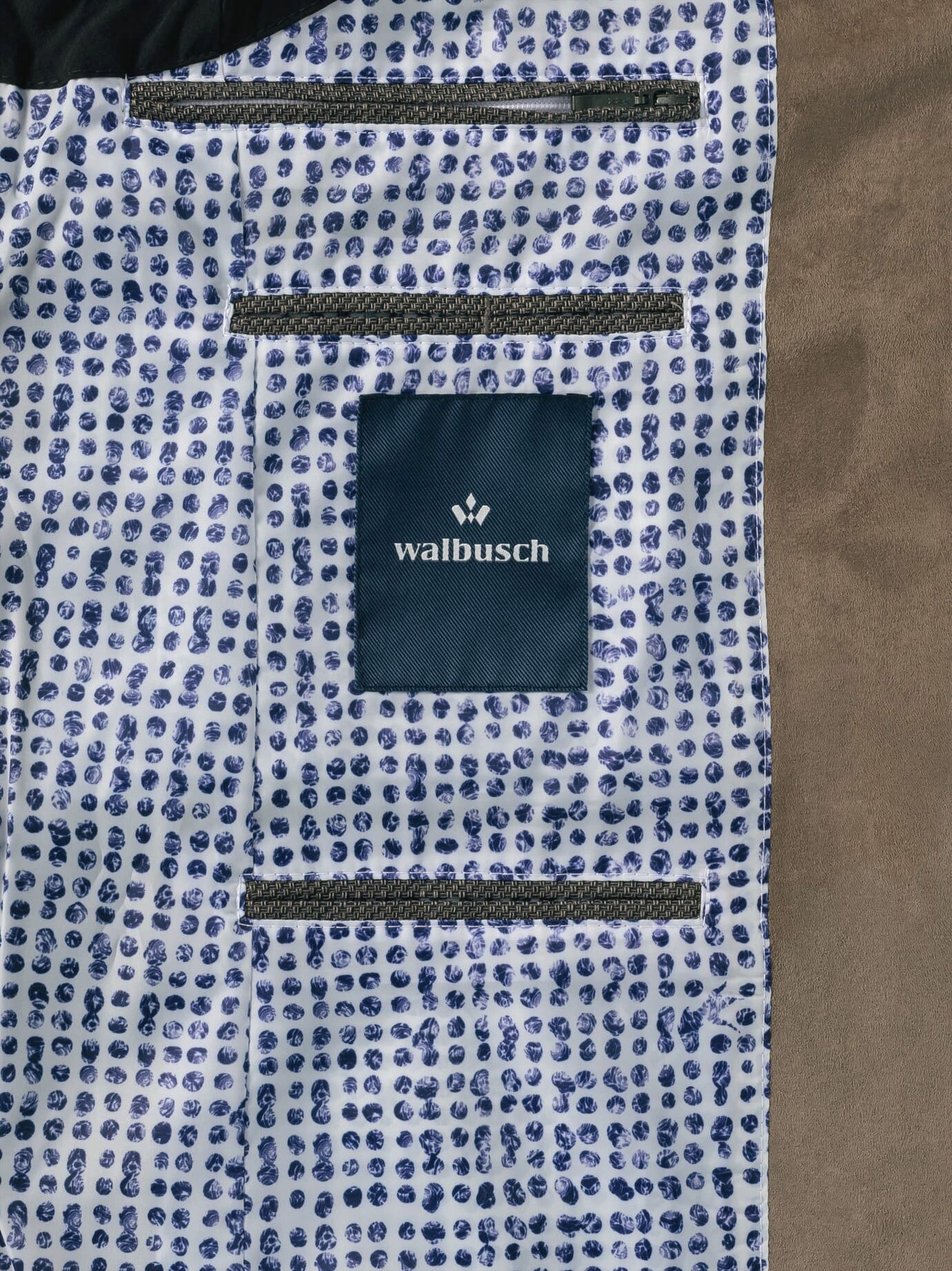 Walbusch Janker Herren Reiseleinen-Janker Comfort fit Stehkragen, Stehkragen