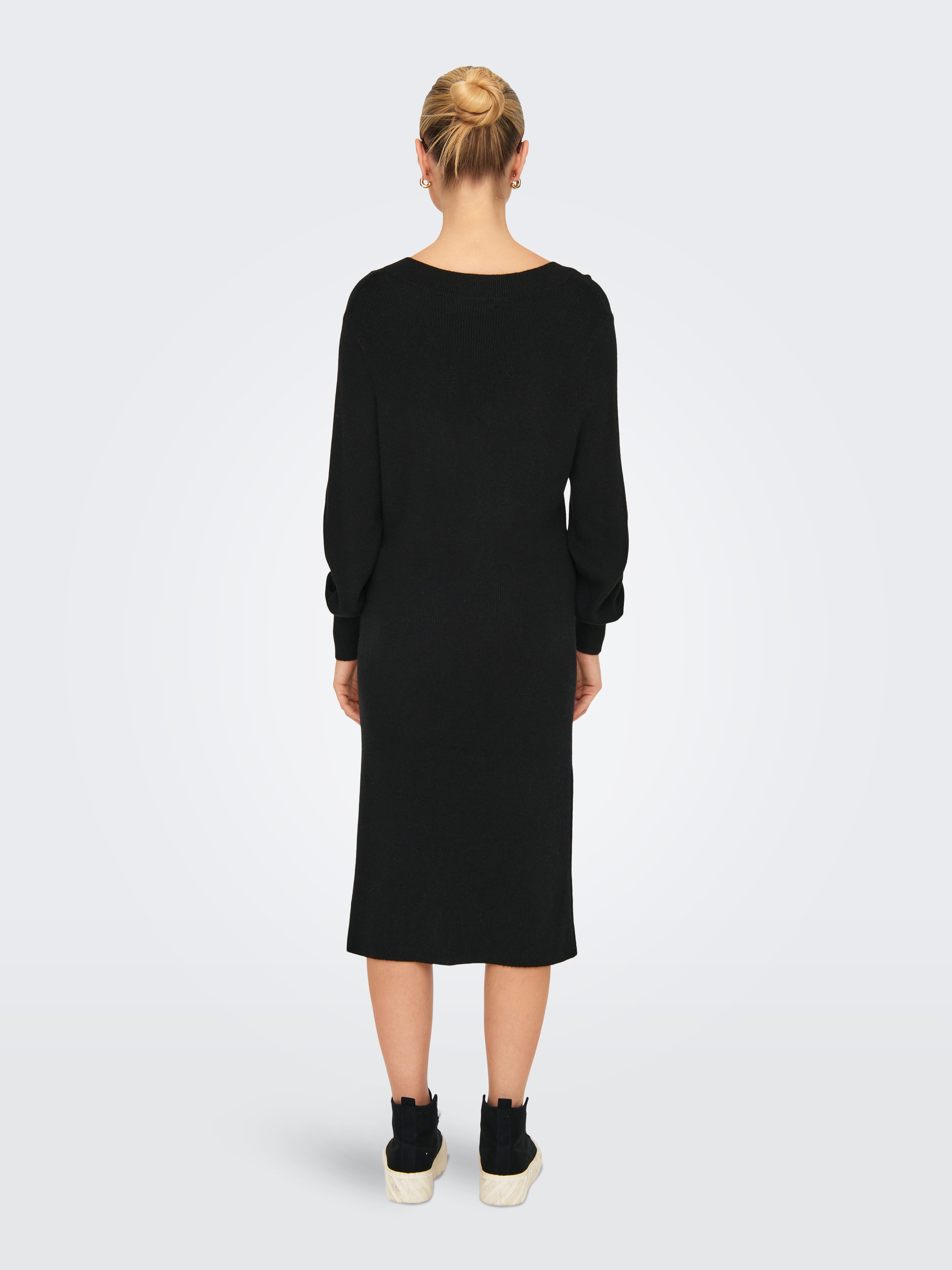 ONLY Strickkleid ONLKATIA LS V-NECK DRESS günstig online kaufen