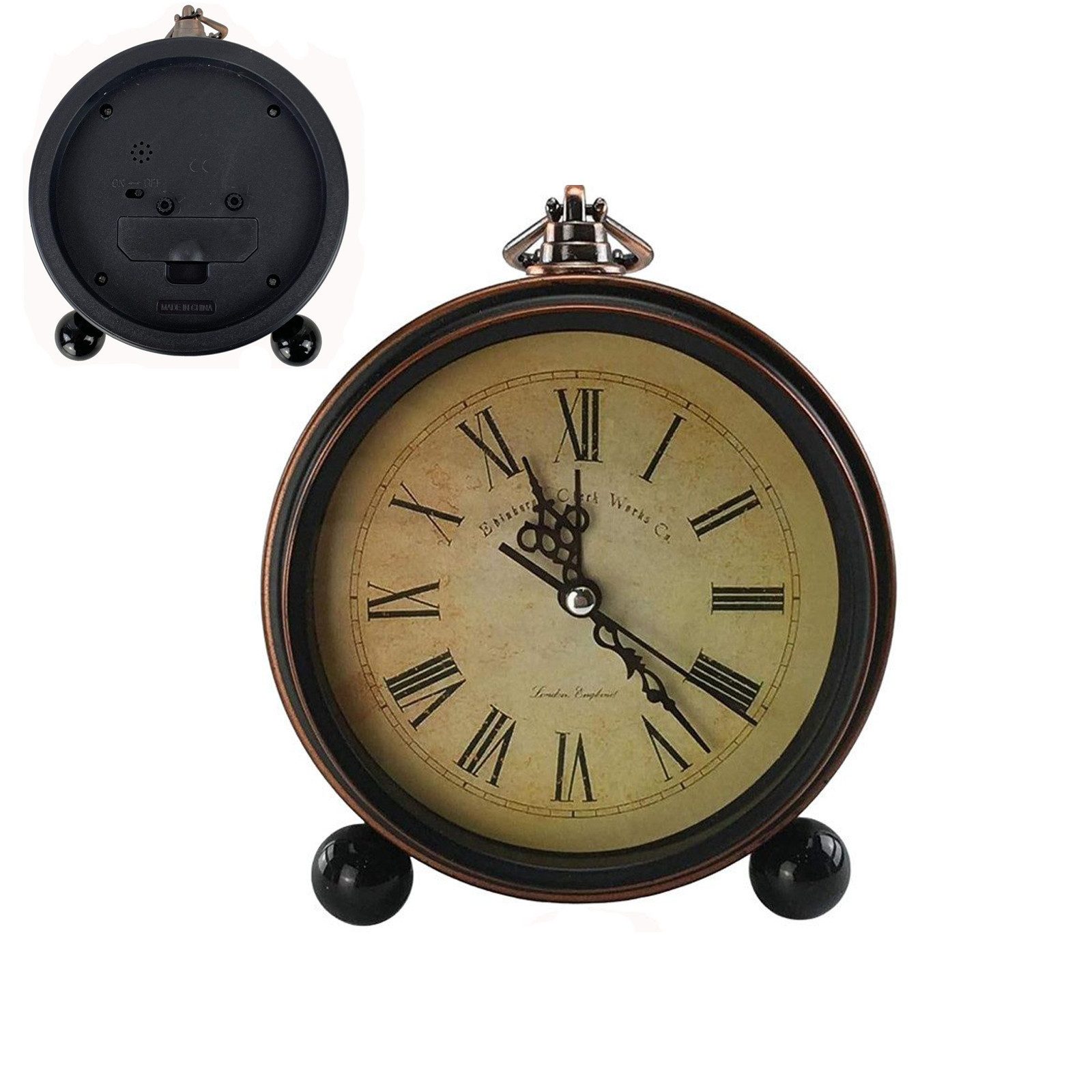 Tischuhr Schwarz retro schreibtisch uhr desktop altmodische wecker