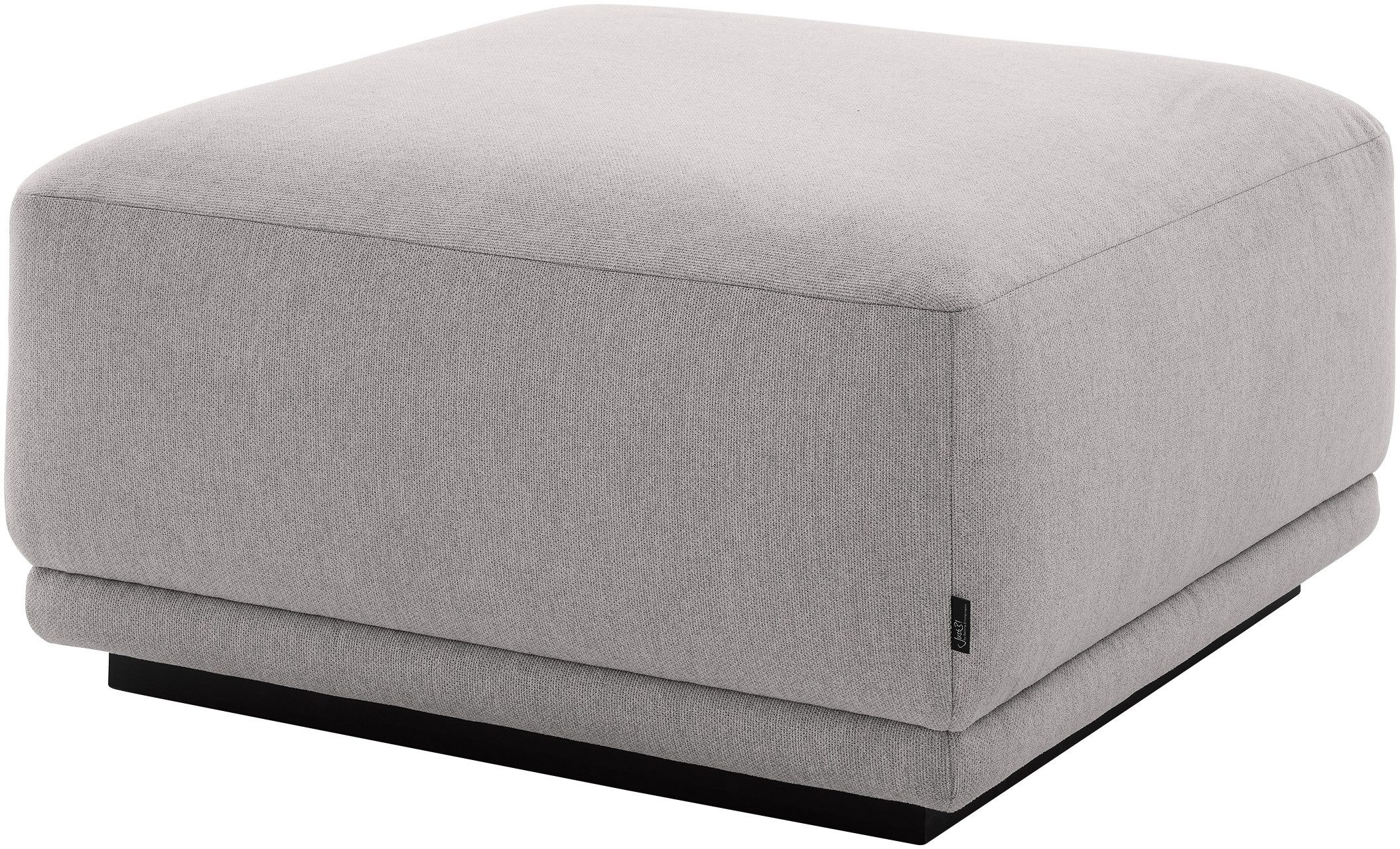 Musterring Hocker JustB! PM200 B/T 80/80cm (1 St), mit Wellenunterfederung & HR-Kaltschaum, Holzrahmen in Schwarz