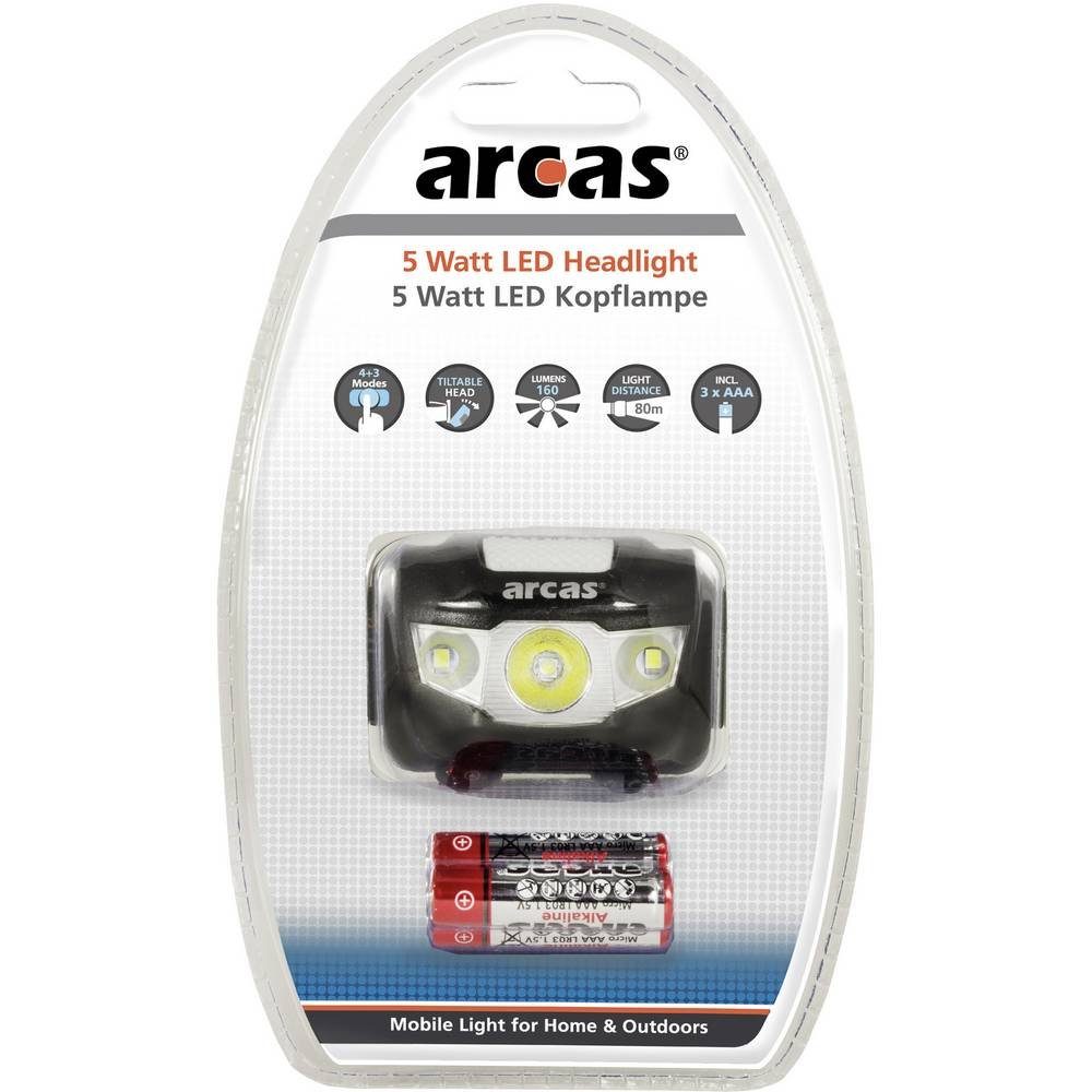 Arcas LED Stirnlampe Kopflampe 30710010