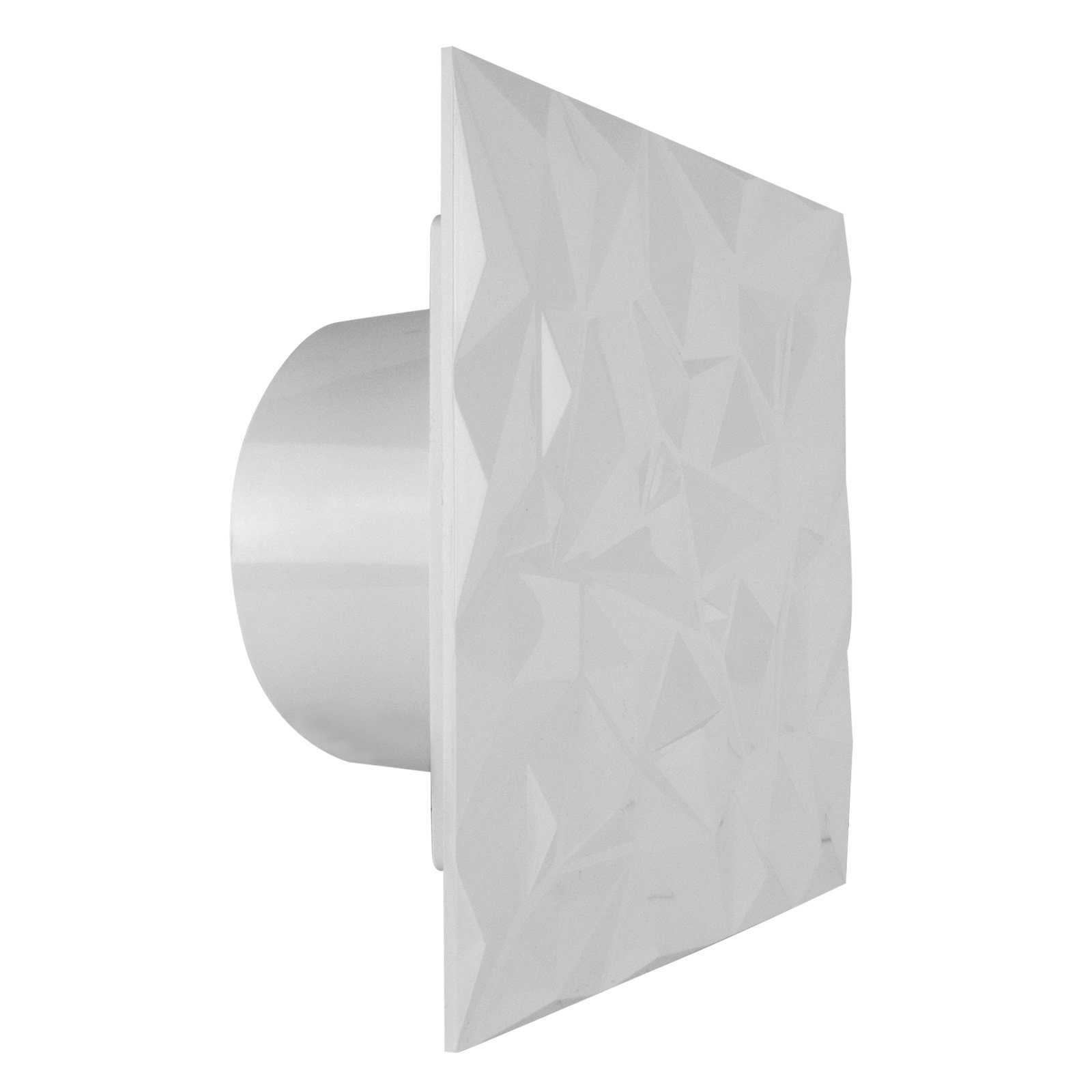 VONLIS Wandventilator Deckenventilator Deckenventilator Badlüfter Lüfter Diamant Panel weiß Ø125mm, Standard