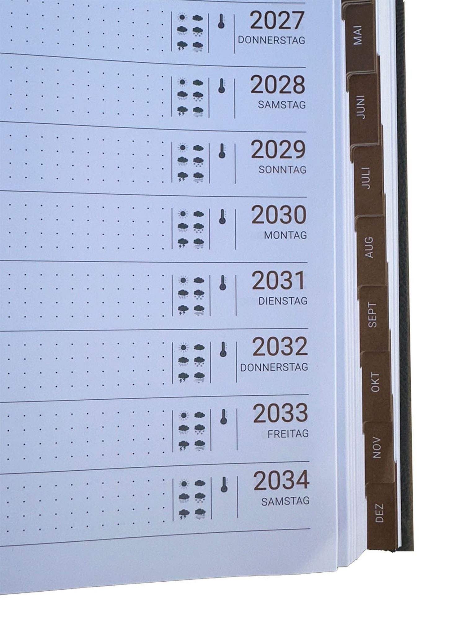 ADINA Tagebuch 2026 ADINA 10 Jahre-Erinnerungs-Tagebuch-Kalender 1 Seite = 10x 1Tag