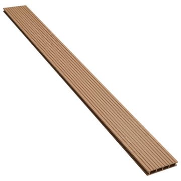 Teppichboden WPC Hohlkammer Terrassendielen mit Zubehör 30 m² 4 m Teak, vidaXL, Höhe: 2.5 mm