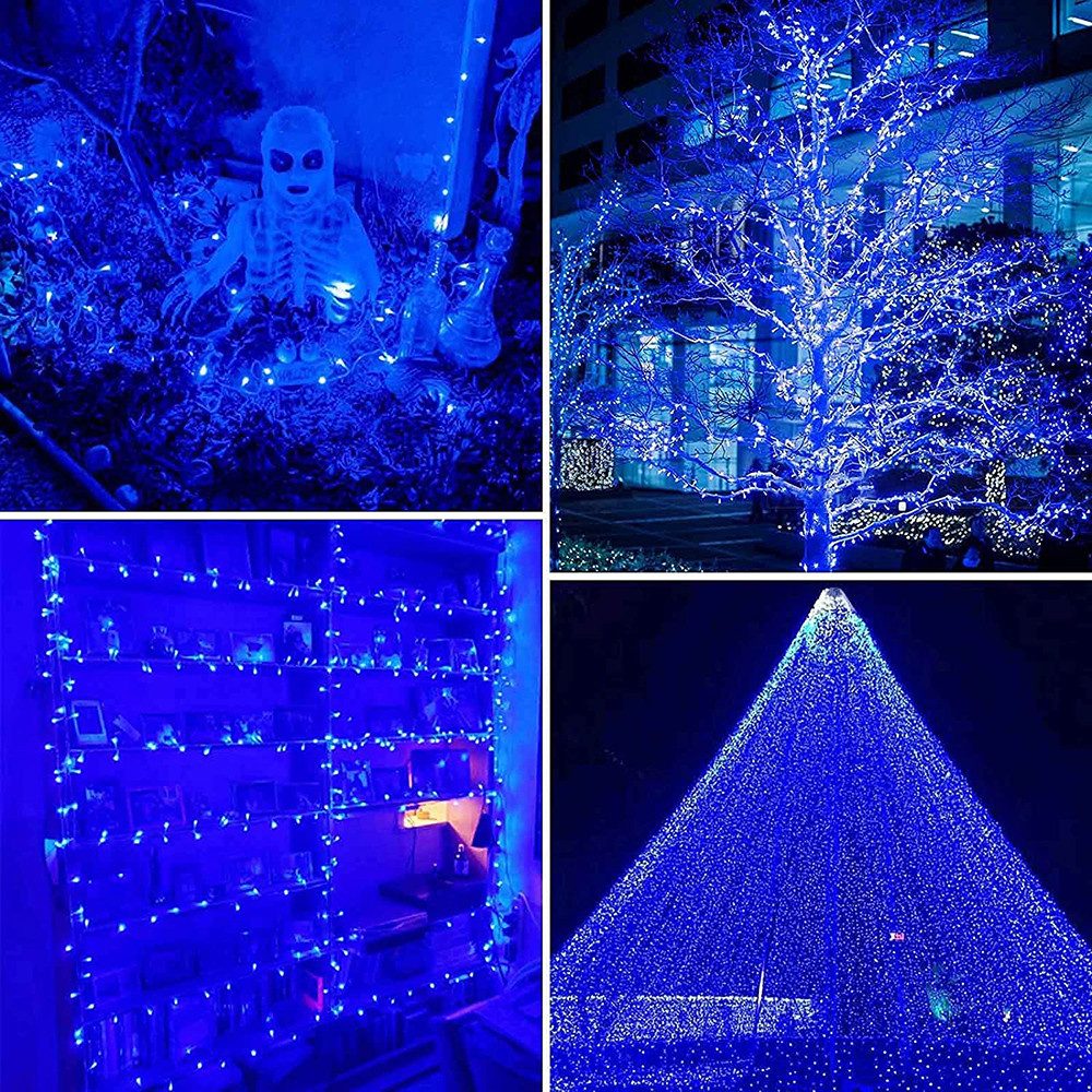 Merry 2024 LED-Lichterkette LED-Lichterkette 20m/30m/50m/100 m,für Weihnachten, 8 Modi,Timer,Speicherfunktion,für Hof Hochzeit Weihnachtsfeier
